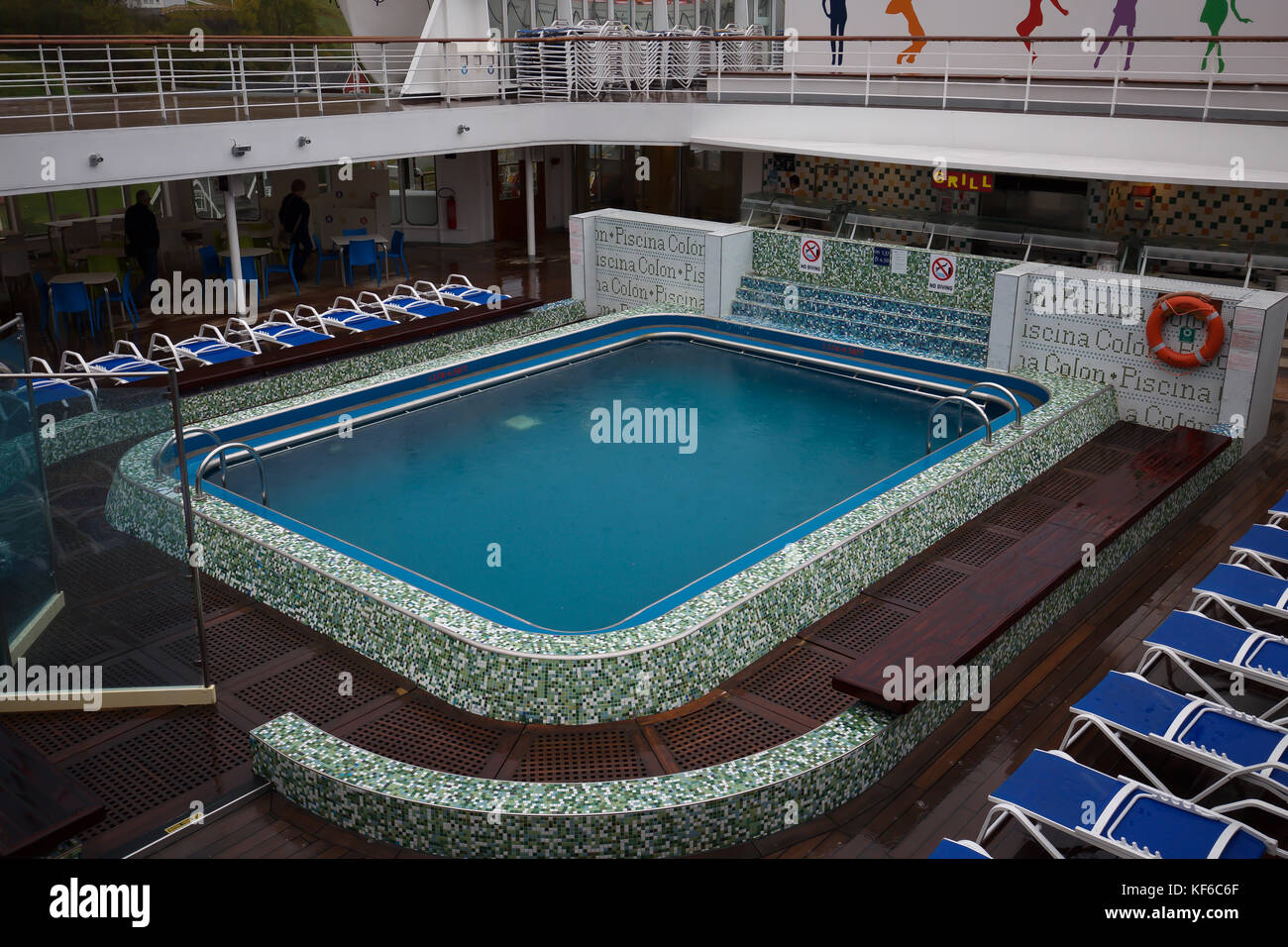 Swimming Pool On Board The Cruise Ship Magellan Docked In Olden Norway Stock Photo Alamy
