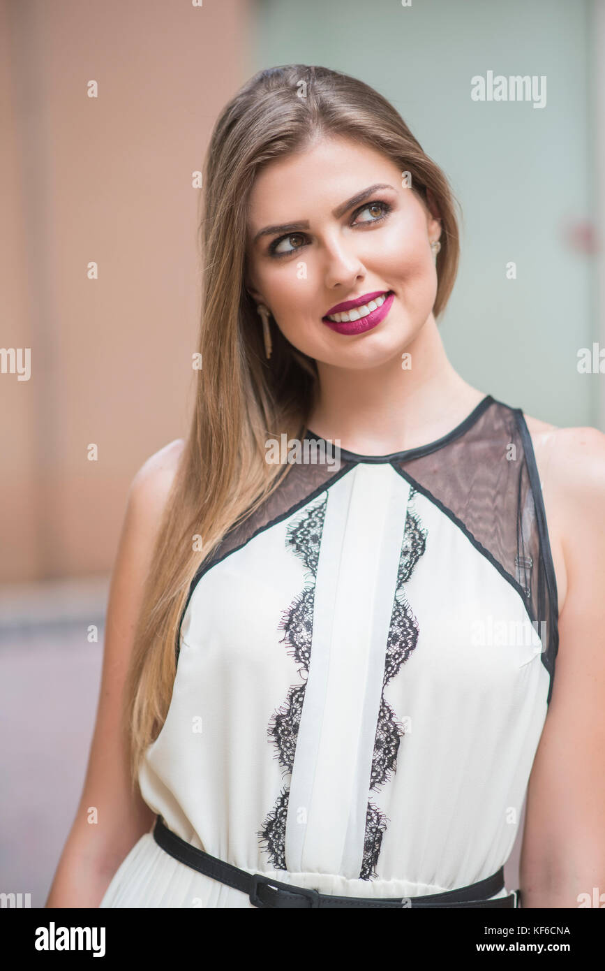 Beautiful young blond woman hi-res stock photography and images - Alamy