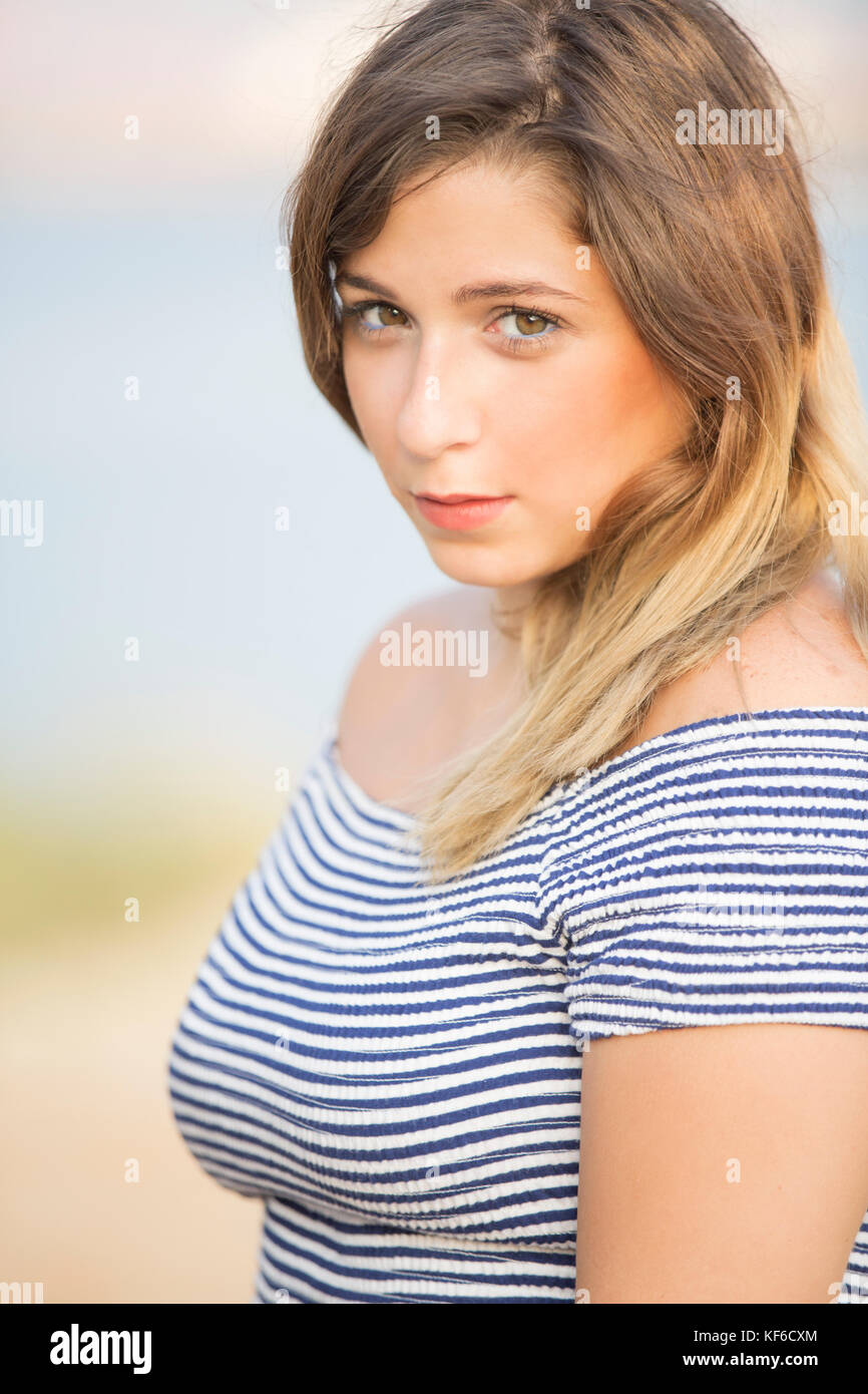 Woman shy beautiful 30 hi-res stock photography and images - Alamy