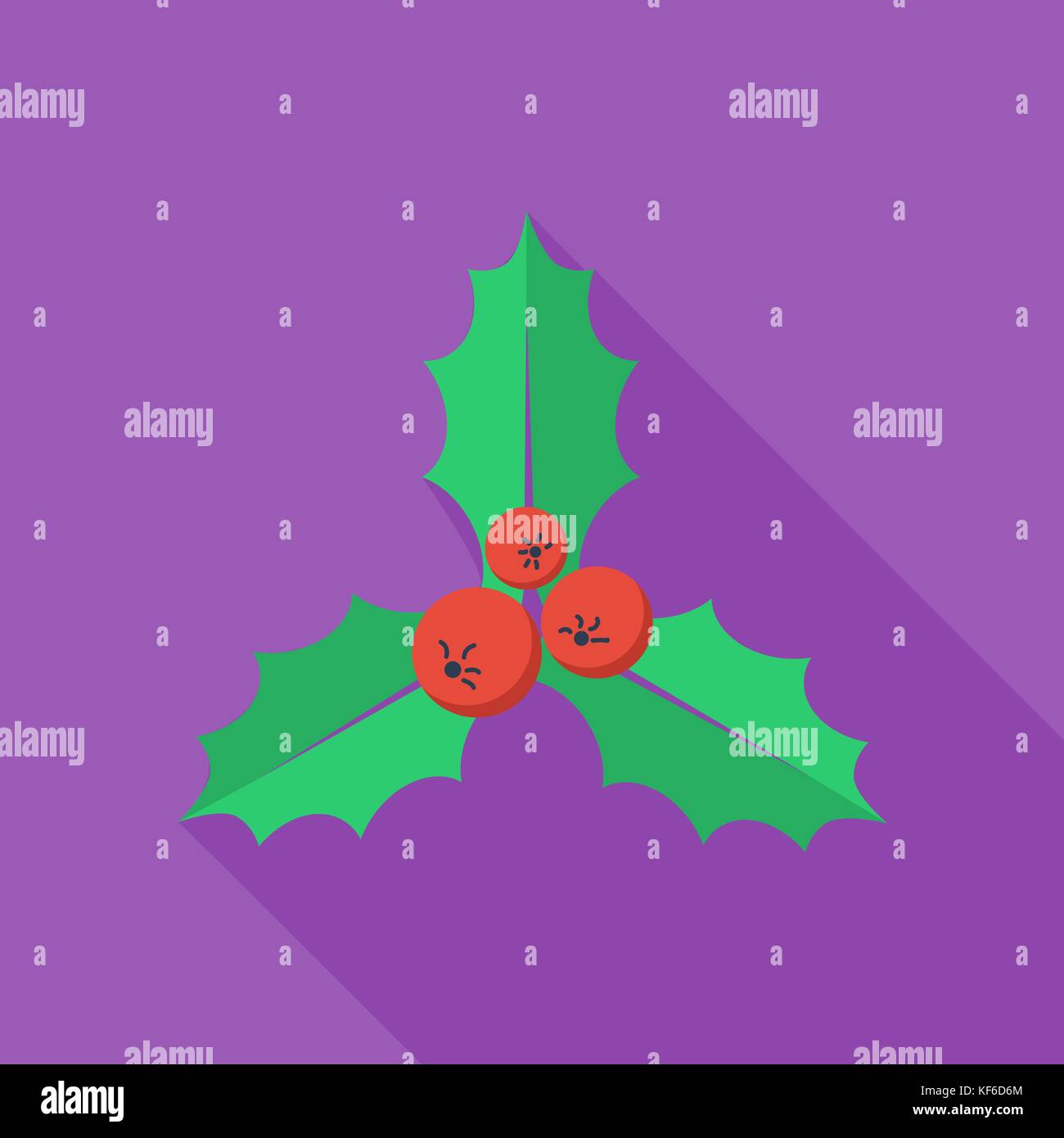 Holly berry flat Stock Vector Images - Alamy