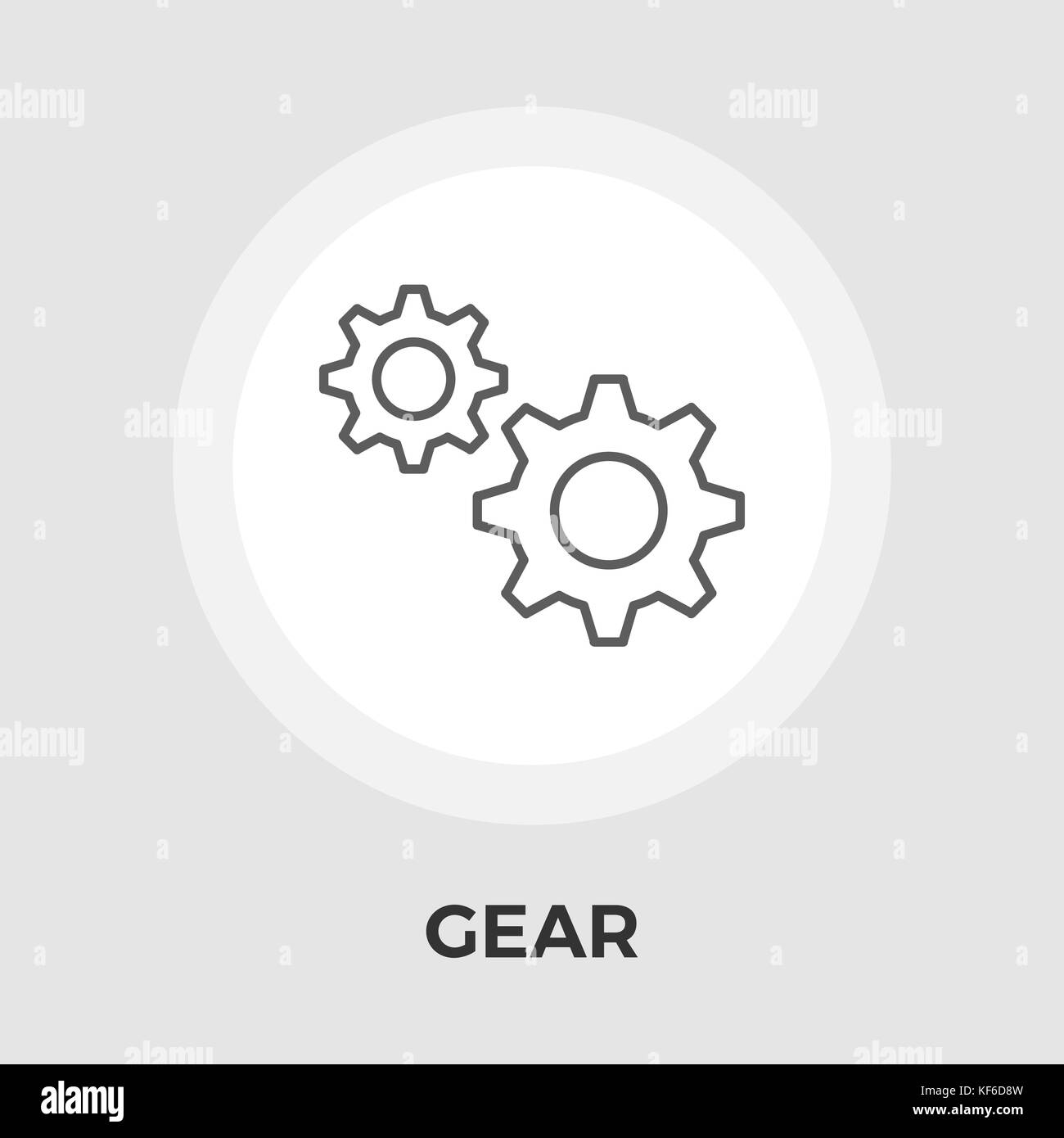 Gear Flat Icon Stock Vector Image & Art - Alamy