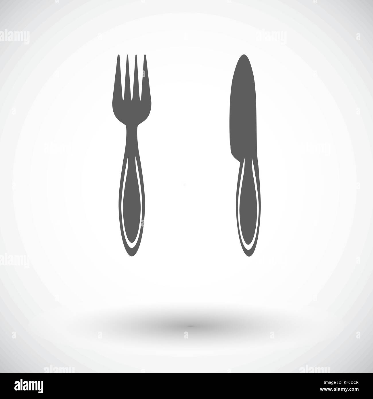 Cutlery single flat icon Stock Vector Image & Art Alamy