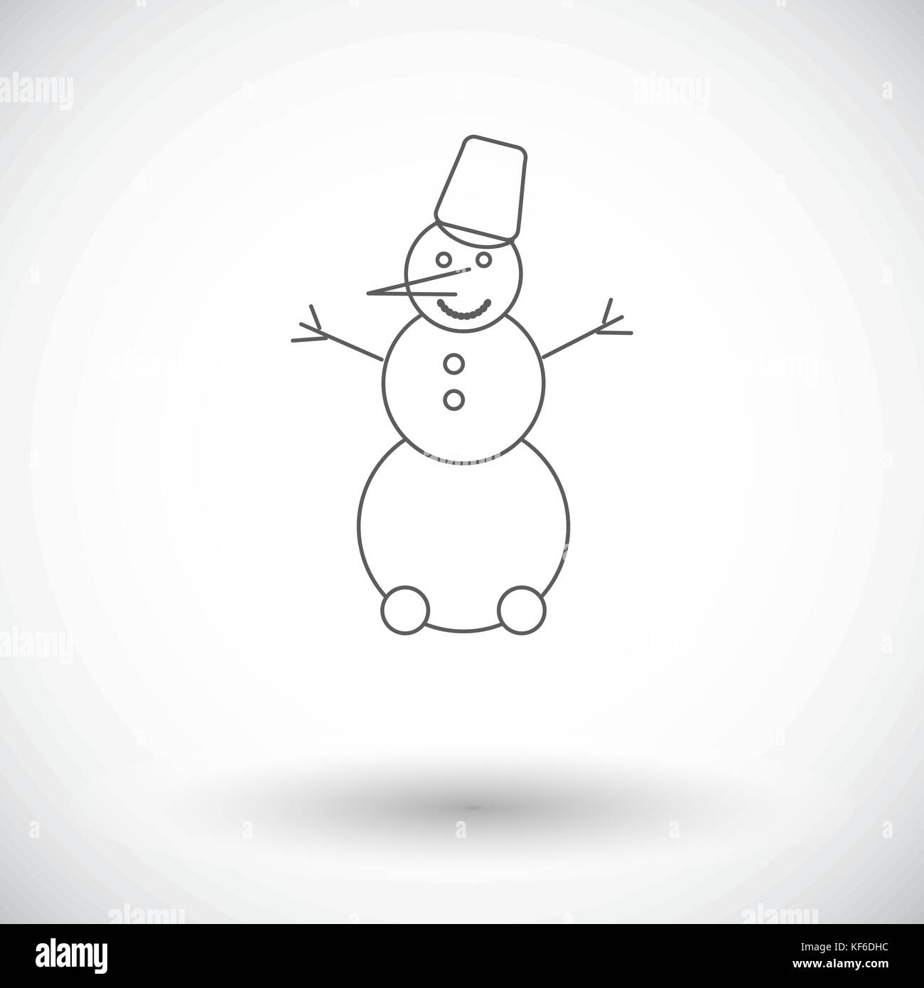 Snowman flat icon Stock Vector Image & Art - Alamy