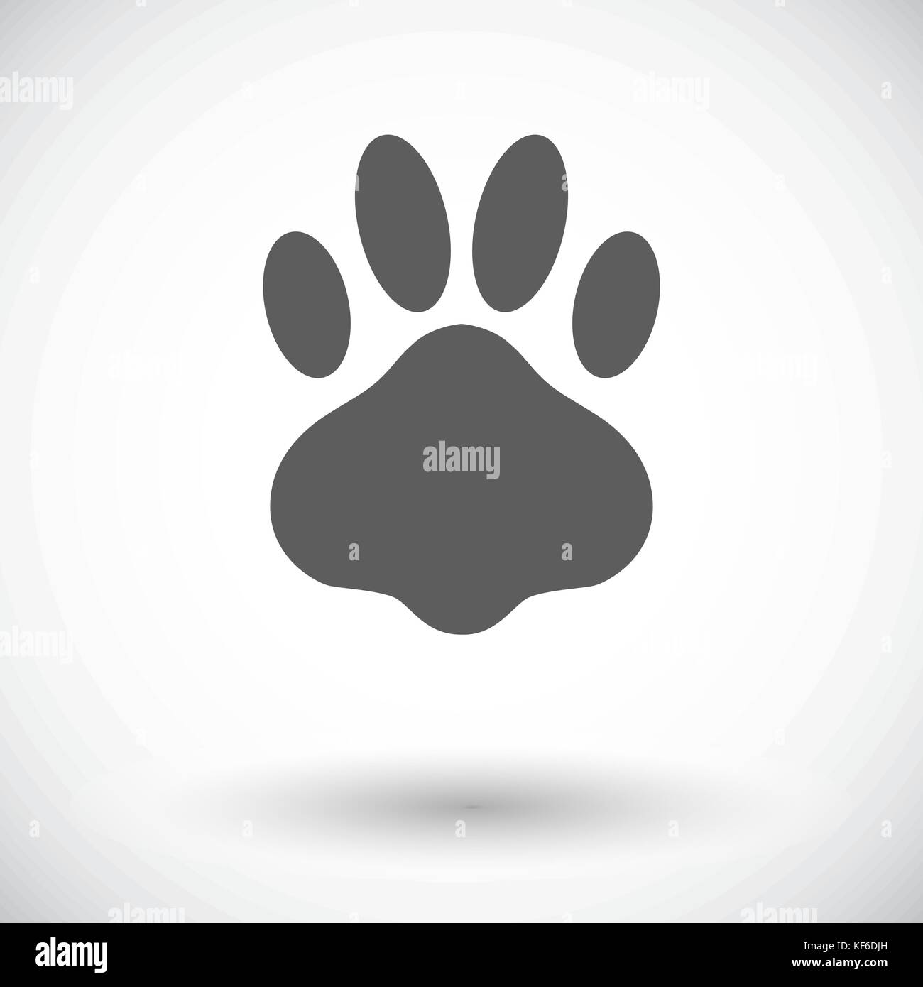 Paw flat icon Stock Vector Image & Art - Alamy