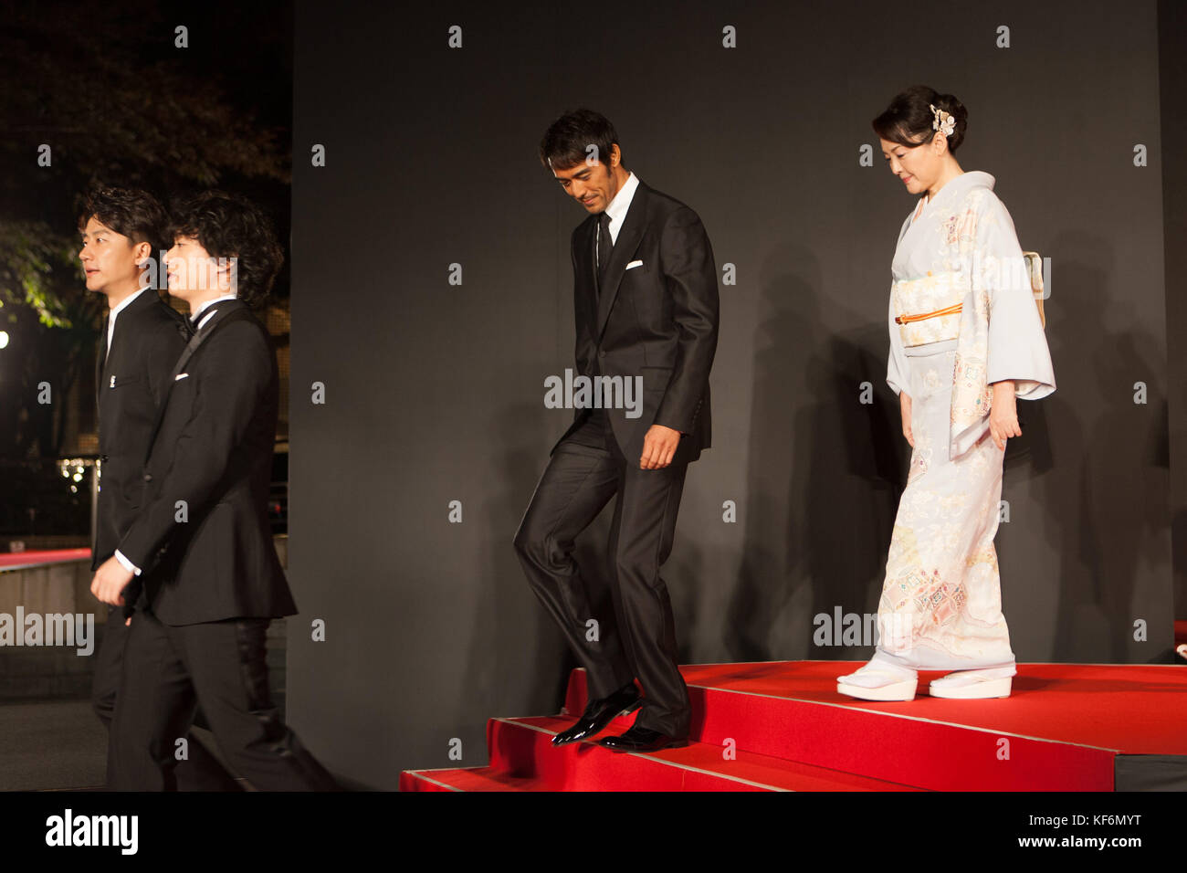 Legend of the Demon Cat, Actor Hiroshi Abe, Keiko Matsuzaka appears on the opening red carpet for The 30th Tokyo International Film Festival in Roppongi on October 25th, 2017, in Tokyo, Japan. The festival runs from October 25th to November 3rd at venues in Tokyo. Credit: Michael Steinebach/AFLO/Alamy Live News Stock Photo