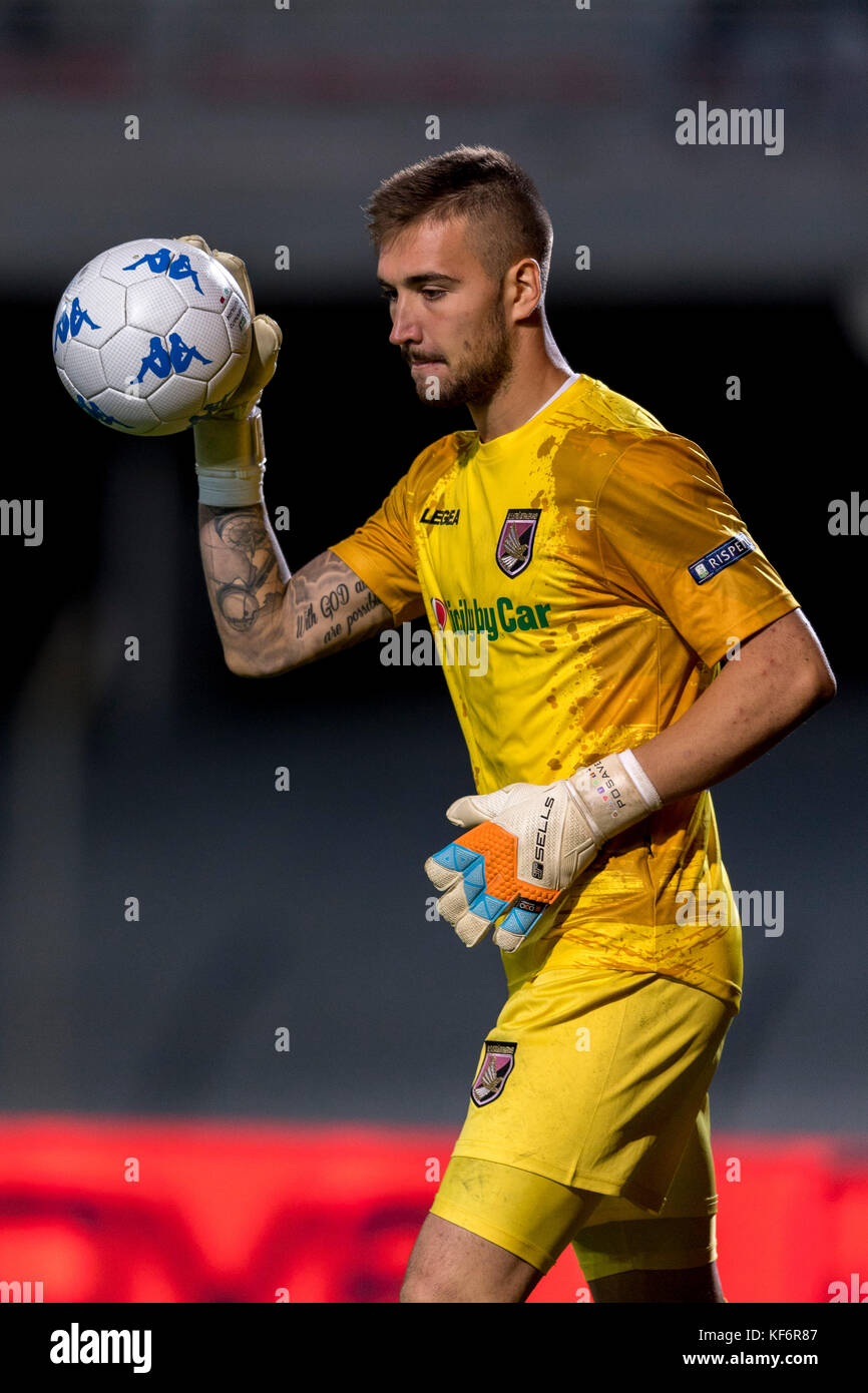 Roberto Crivello during the Serie C match between Palermo FC and Bari, at  the Renzo Barbera stadium in Palermo. The Palermo players played with the  commemorative shirt of centenary of Club. Italy