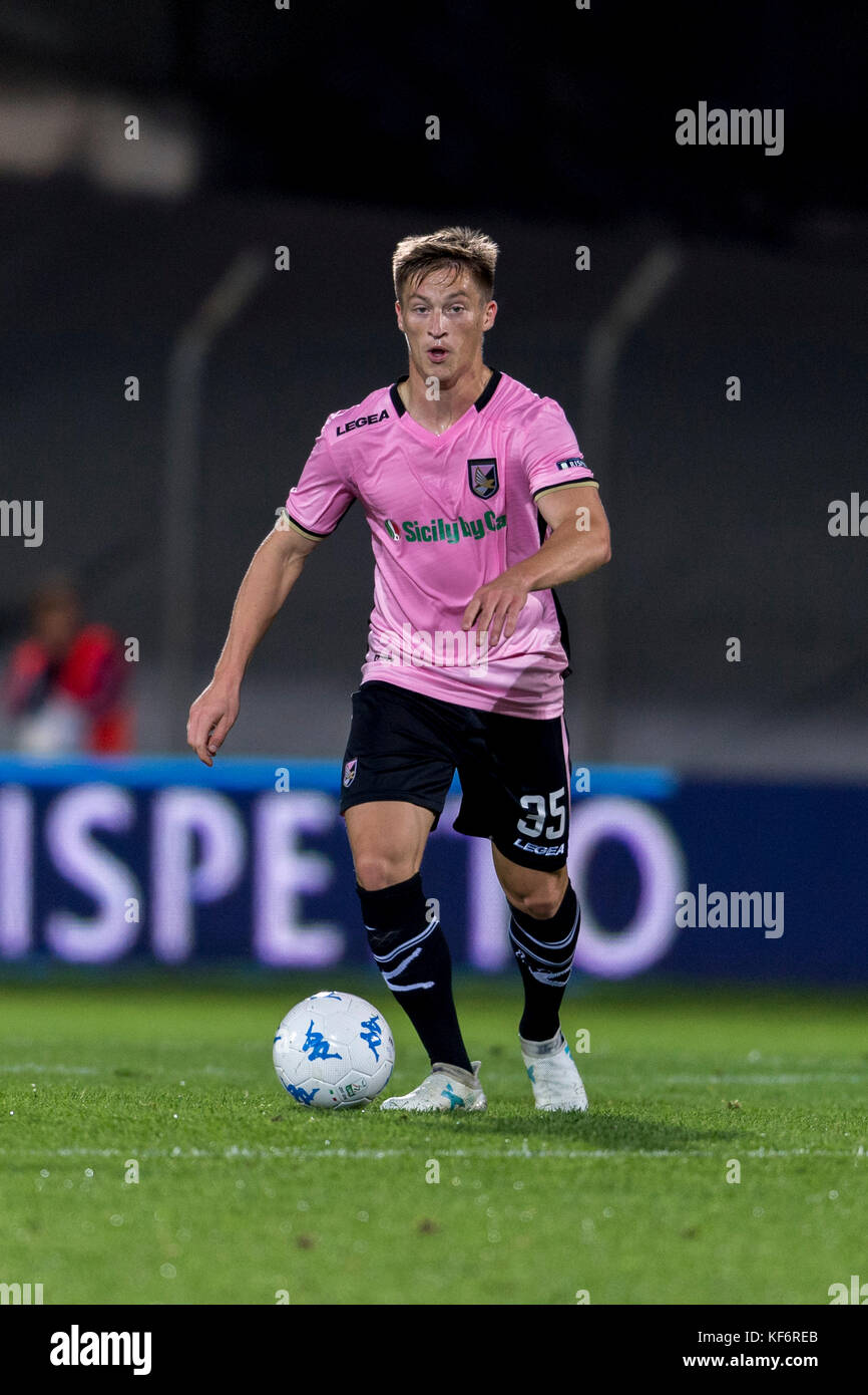 Roberto Crivello during the Serie C match between Palermo FC and Bari, at  the Renzo Barbera stadium in Palermo. The Palermo players played with the  commemorative shirt of centenary of Club. Italy