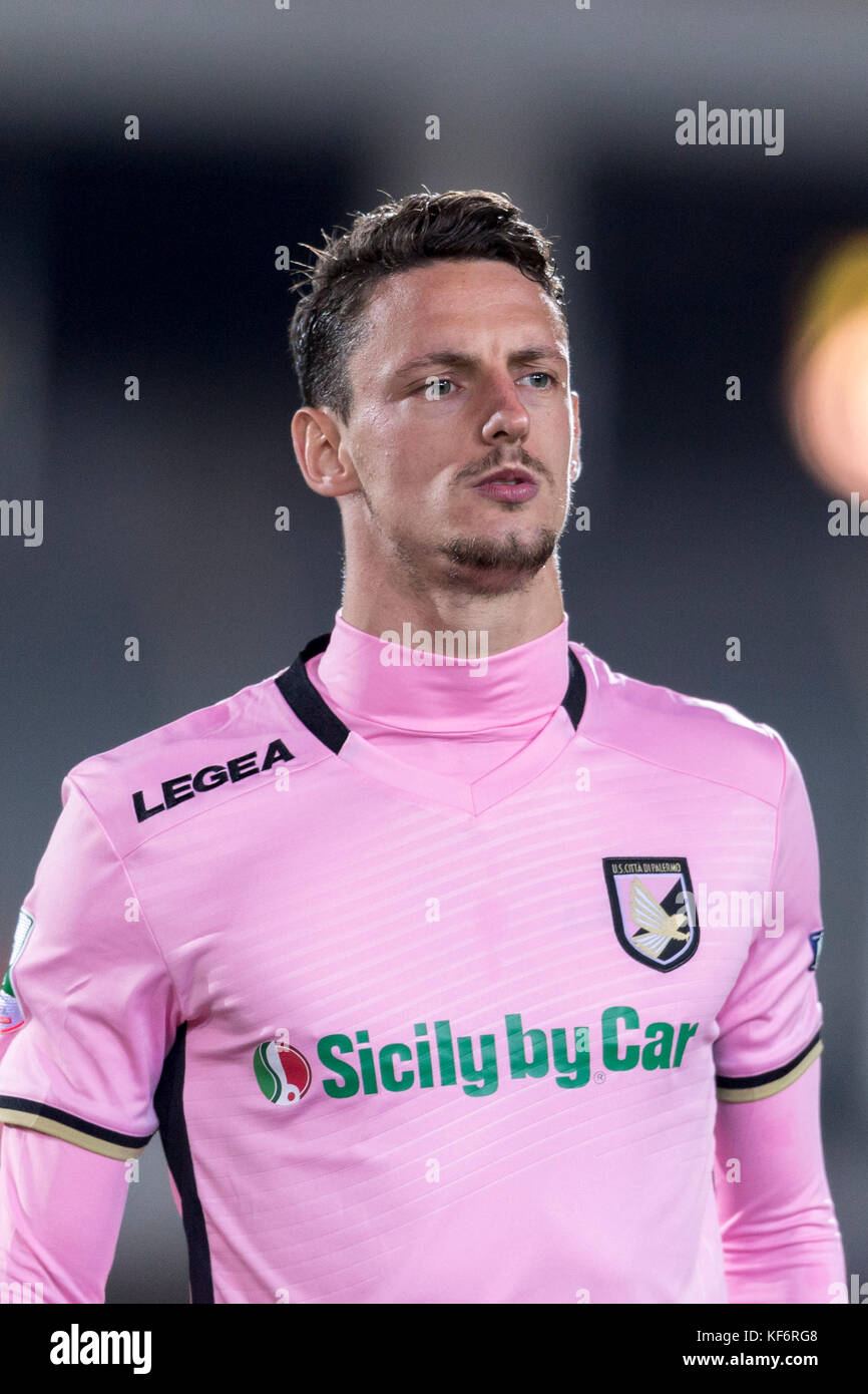 Roberto Crivello during the Serie C match between Palermo FC and Bari, at  the Renzo Barbera stadium in Palermo. The Palermo players played with the  commemorative shirt of centenary of Club. Italy