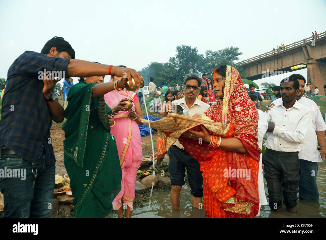 Rituals of chhath festival hi-res stock photography and images - Alamy