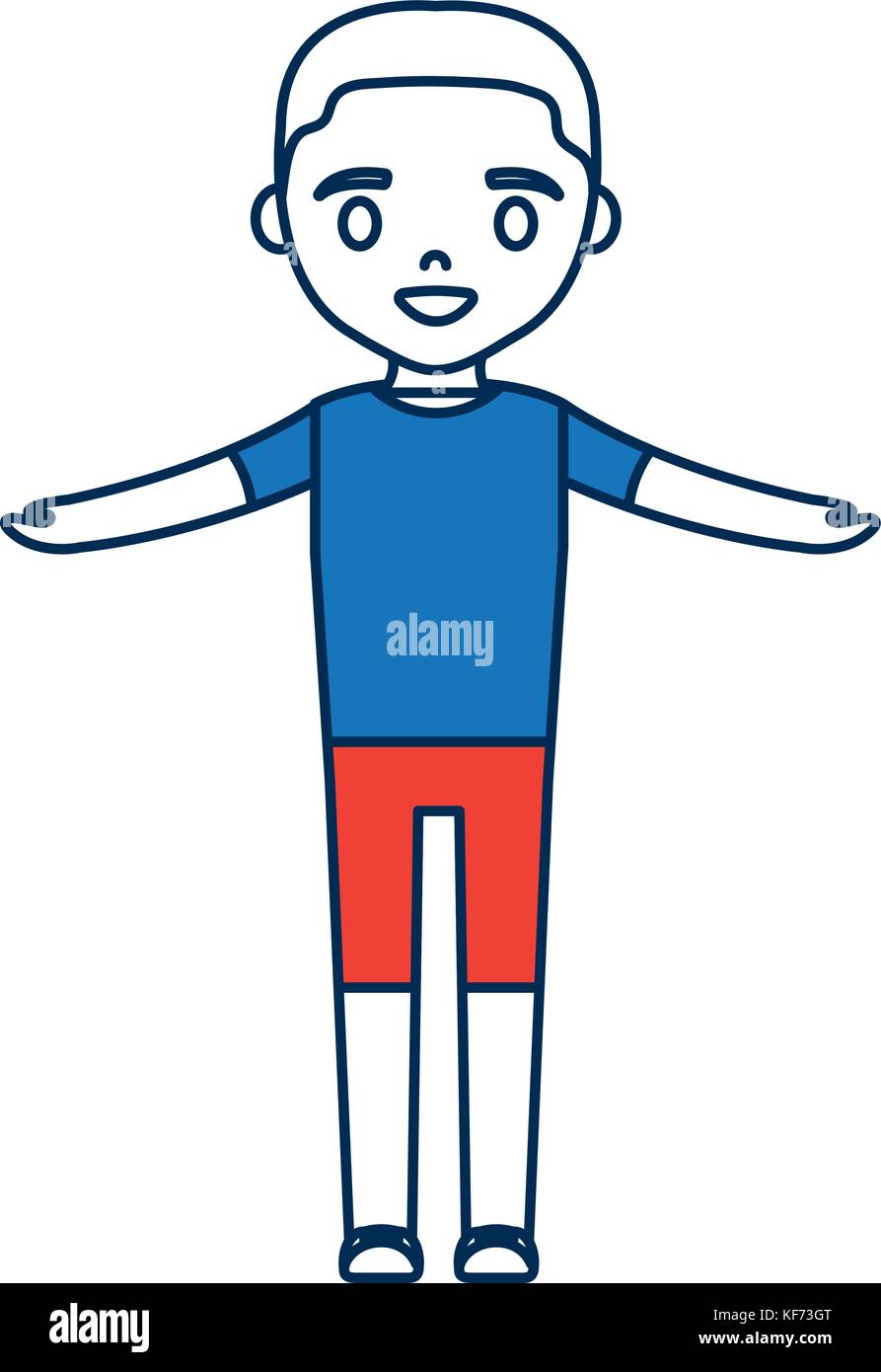 cartoon man standing icon over white background colorful design vector ...