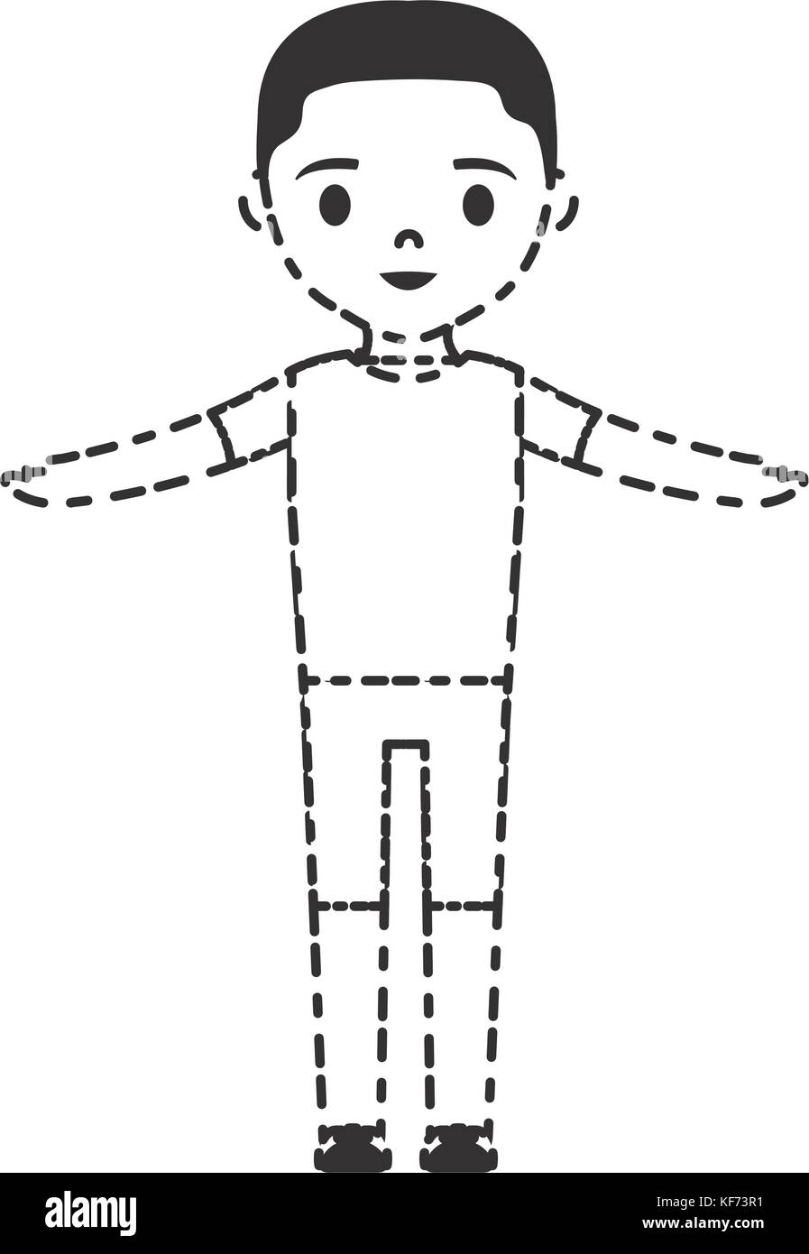 cartoon man standing icon over white background vector illustration ...