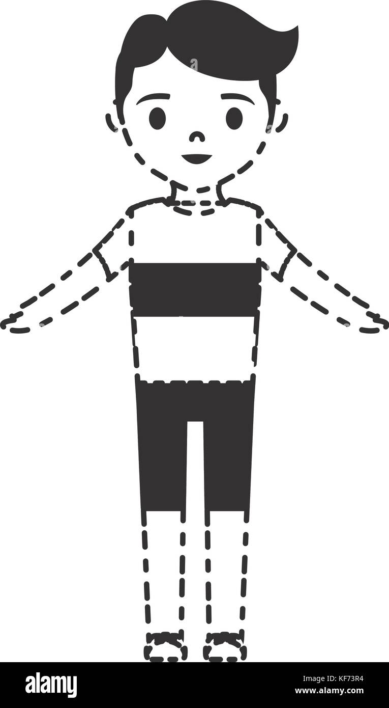 cartoon man standing icon over white background vector illustration ...