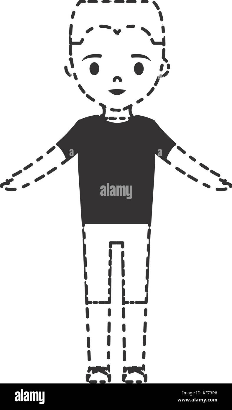 cartoon man standing icon over white background vector illustration ...