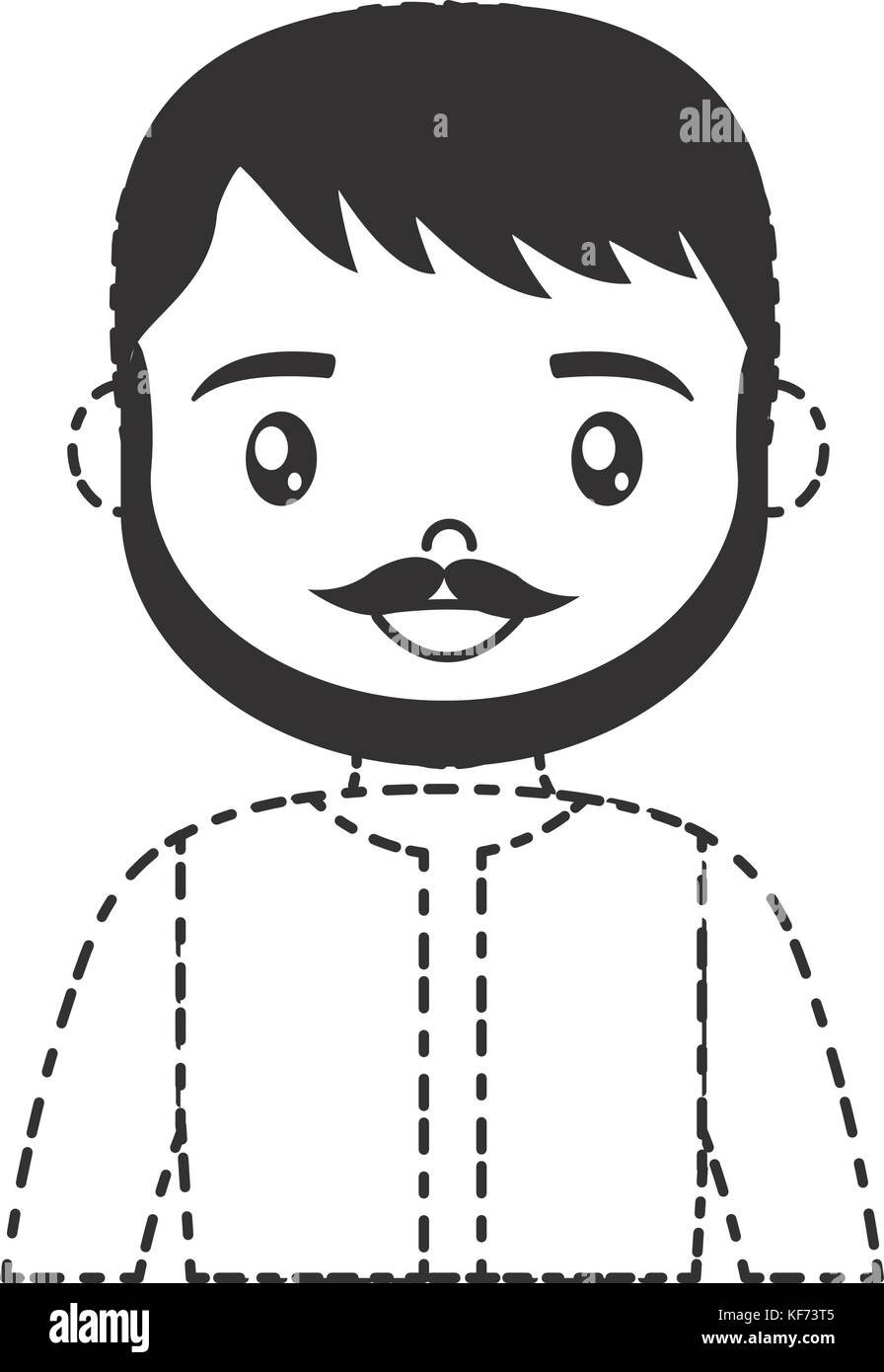 cartoon man icon over white background vector illustration Stock Vector ...