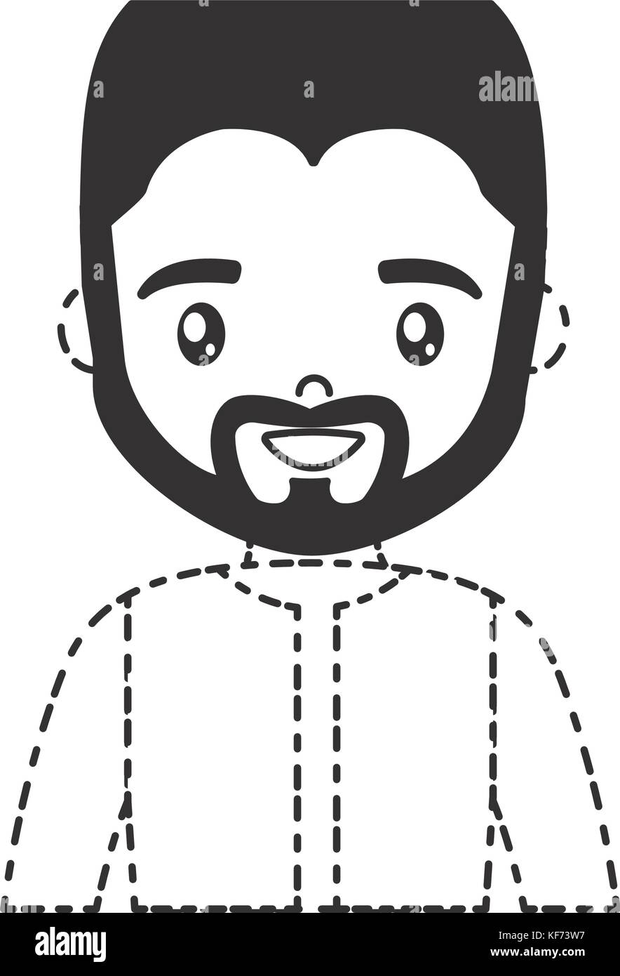 cartoon man icon over white background vector illustration Stock Vector ...