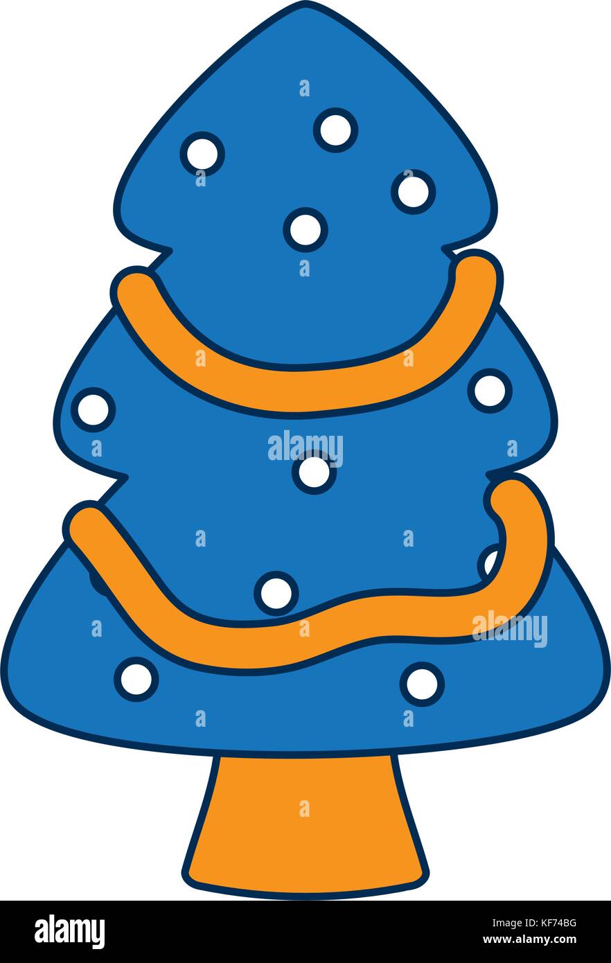 christmas tree icon over white background vector illustration Stock ...