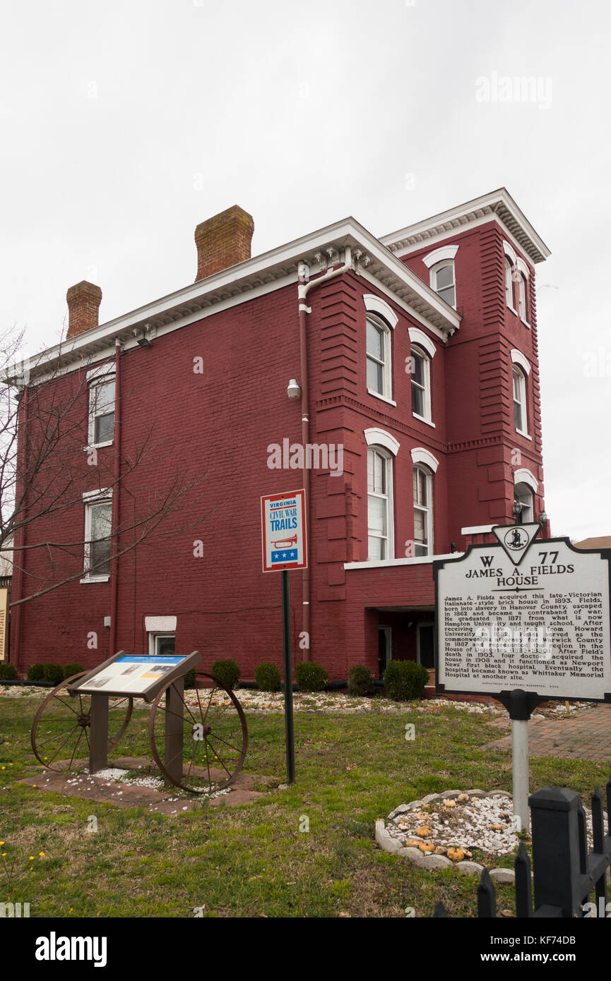 James A Fields house Newport News Virginia Stock Photo Alamy