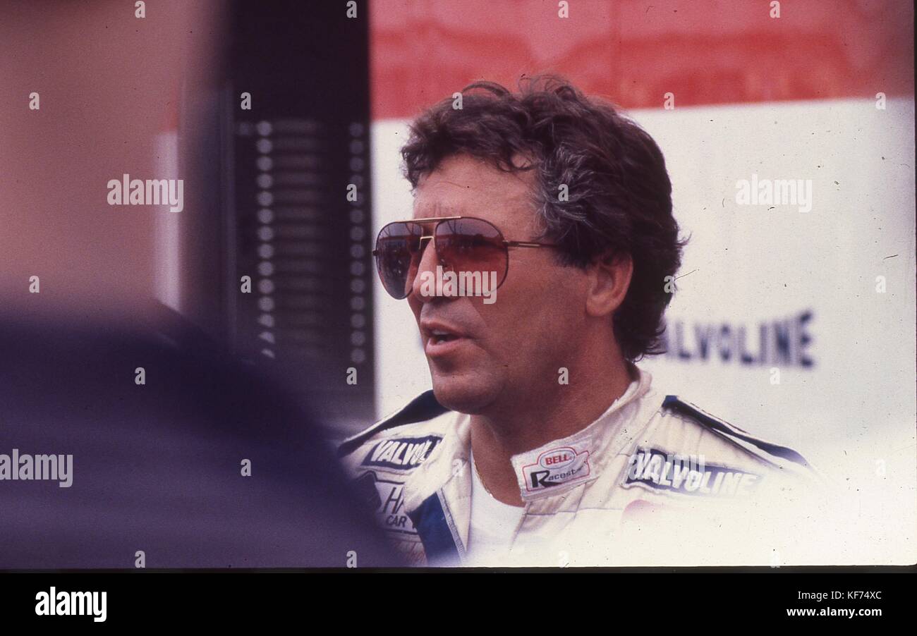 Mario Andretti at the Meadowlands CART Series race in New Jersey. Stock Photo
