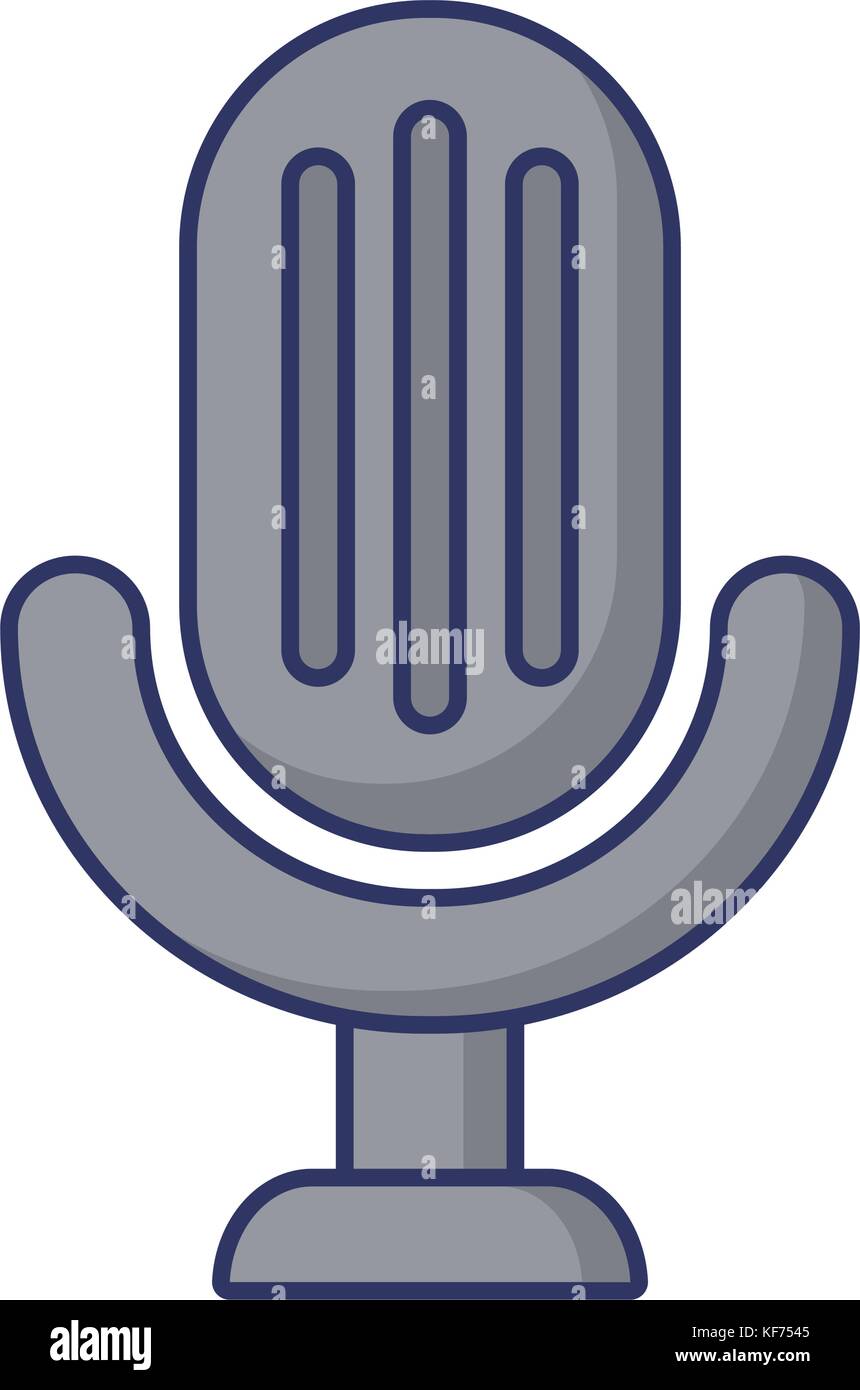 retro microphone icon over white background vector illustration Stock ...