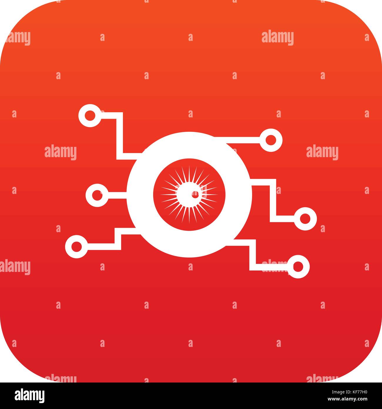 Cyber eye symbol icon digital red Stock Vector Image & Art - Alamy