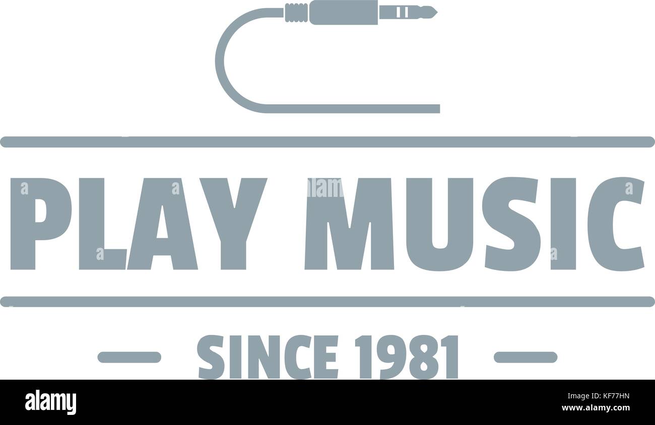 Play music logo, simple gray style Stock Vector Image & Art - Alamy