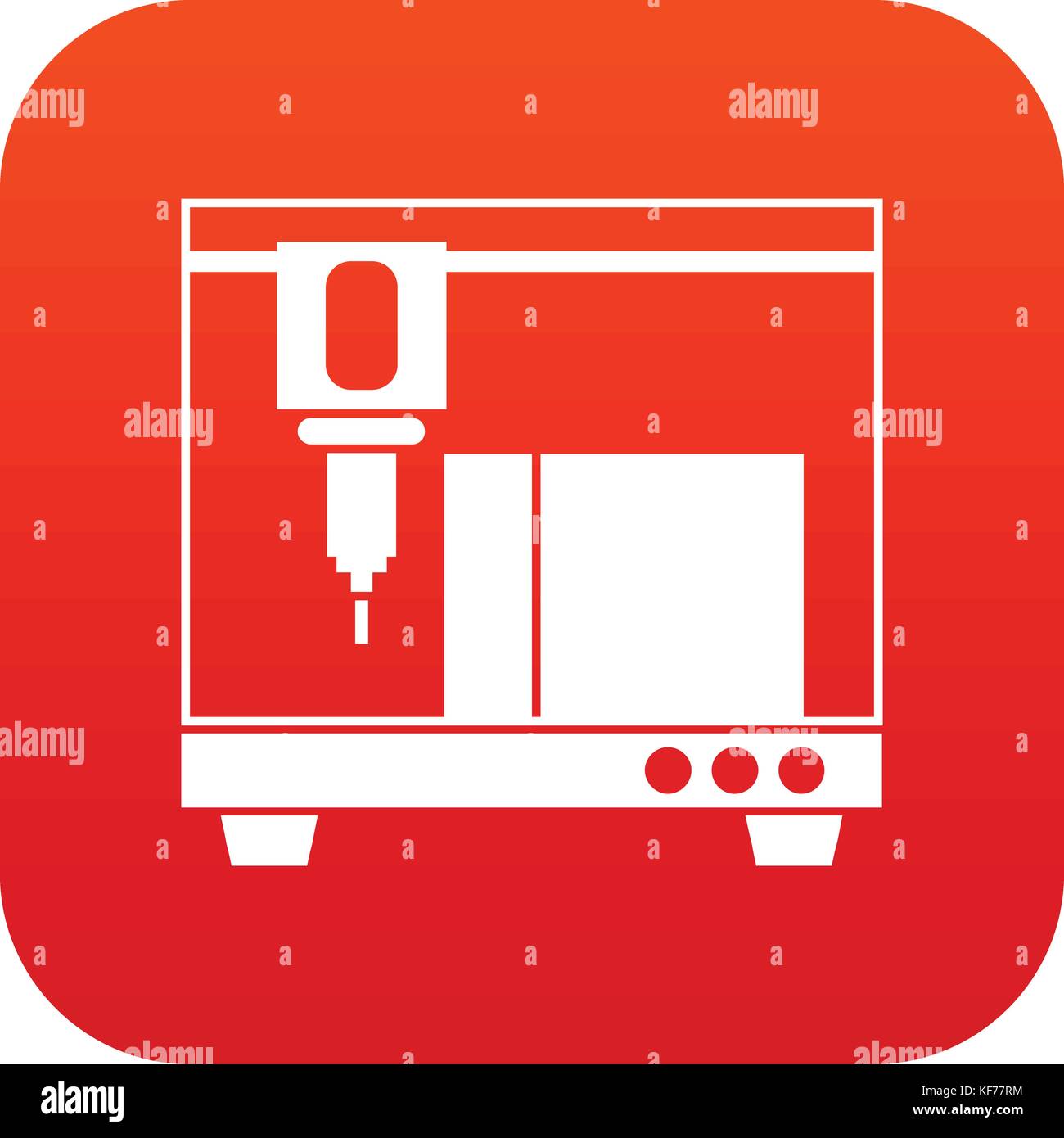 3D printer icon digital red Stock Vector Image & Art - Alamy