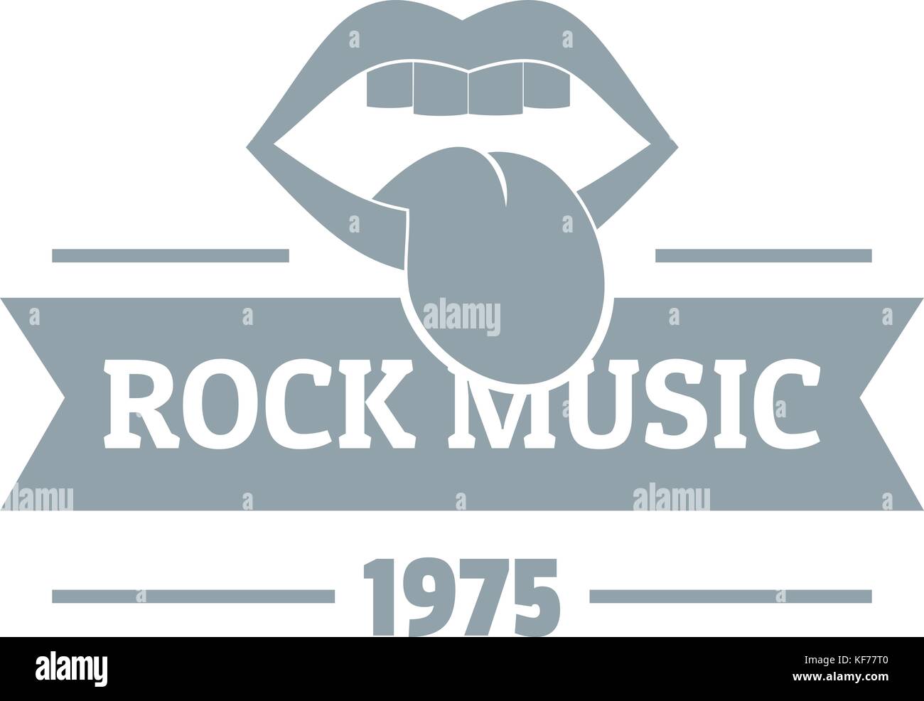 Festival rock music logo, simple gray style Stock Vector Image & Art ...
