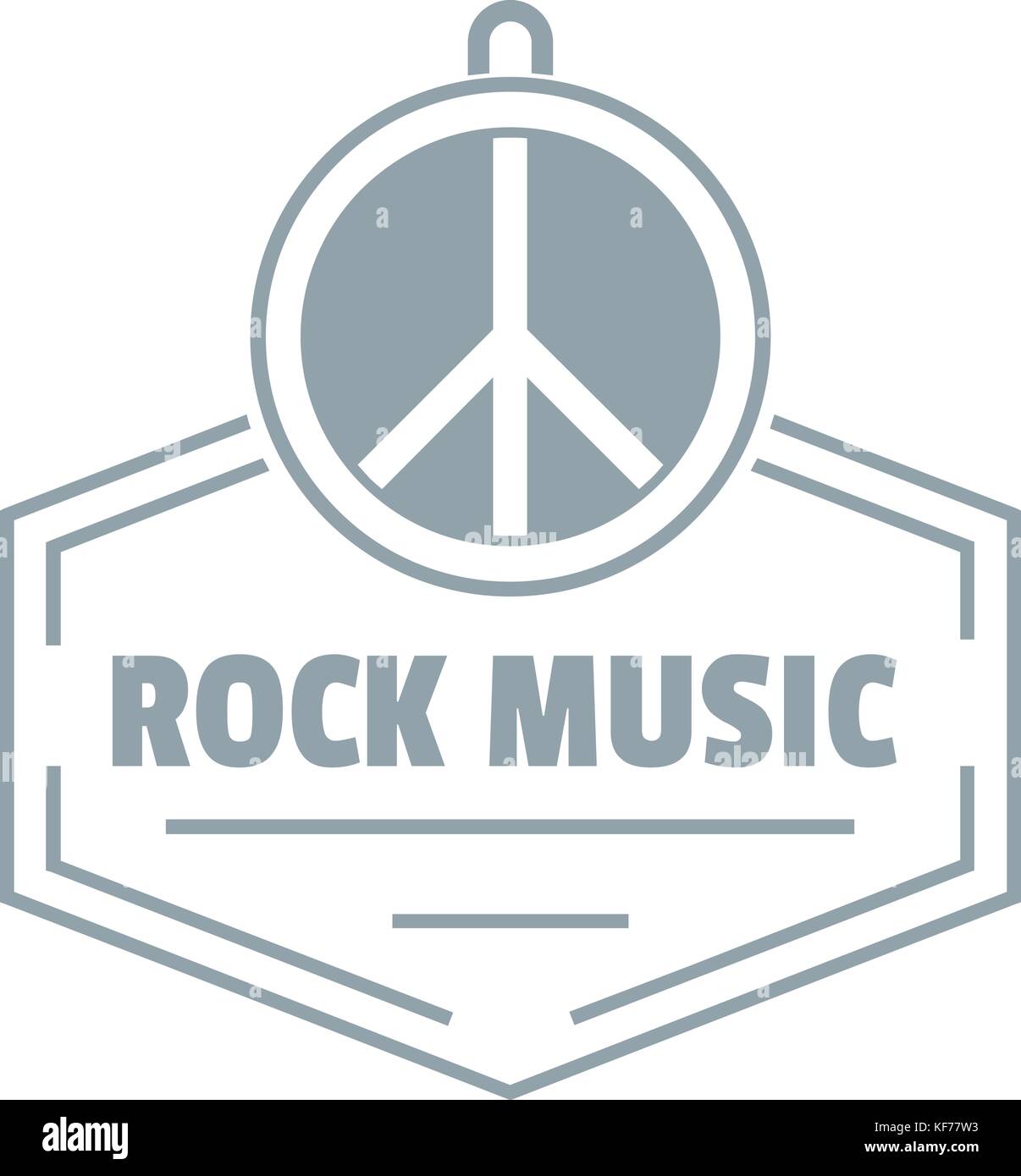 Hippie rock music logo, simple gray style Stock Vector Image & Art - Alamy