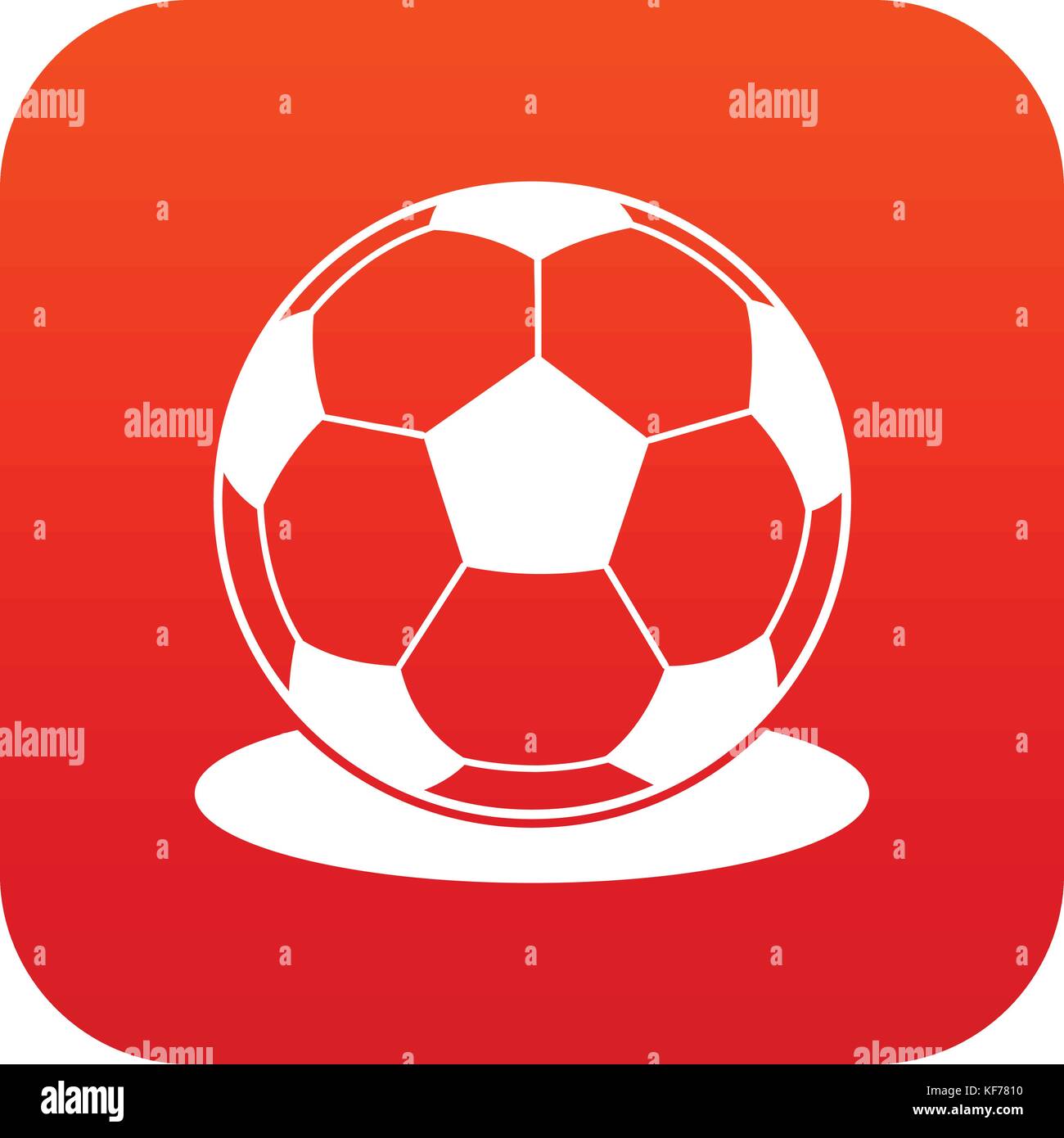 Soccer ball icon digital red Stock Vector Image & Art - Alamy