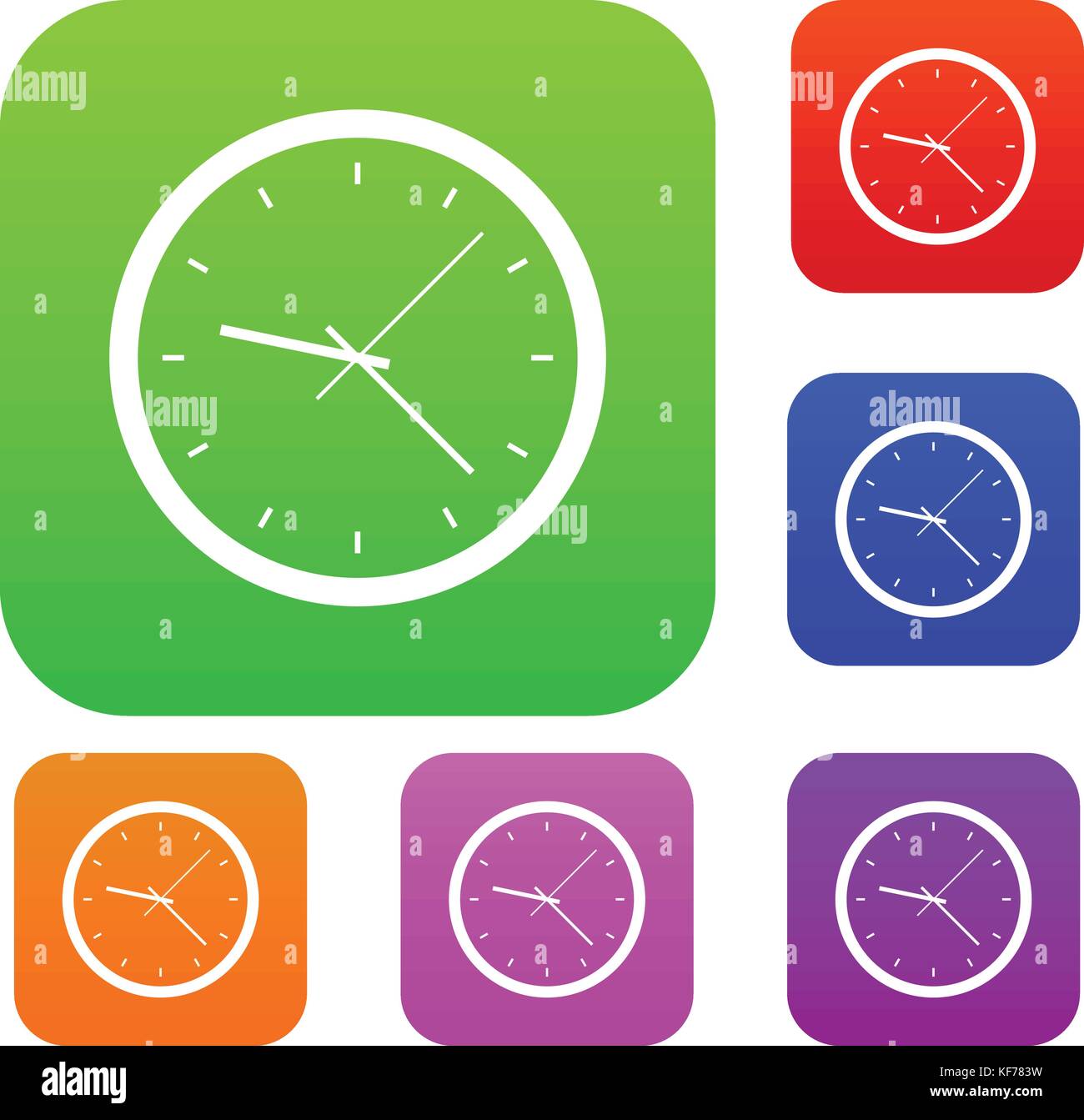 All Set Clock Wall clock set color collection Stock Vector Image & Art - Alamy