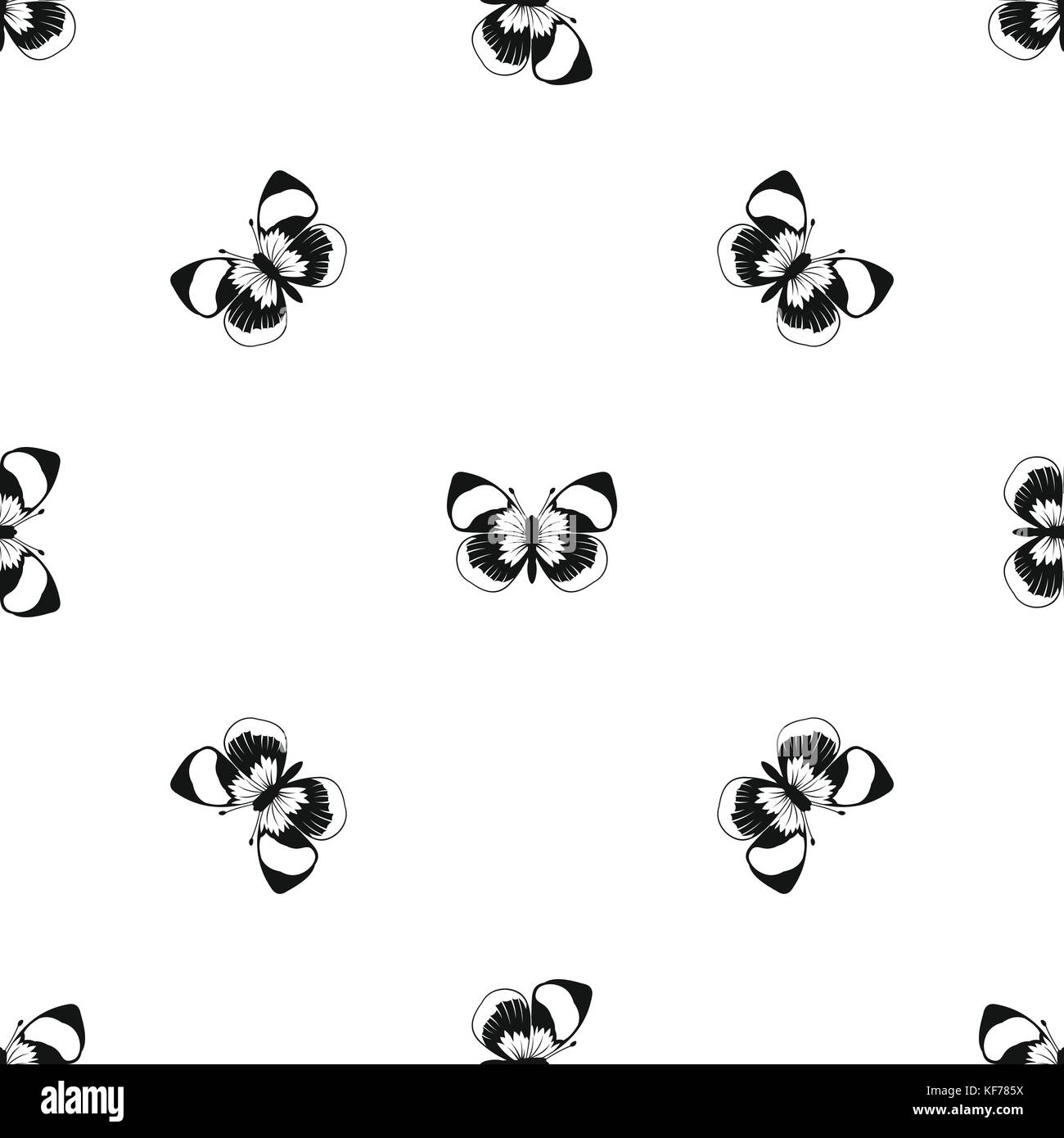 Butterfly pattern seamless black Stock Vector Image & Art - Alamy