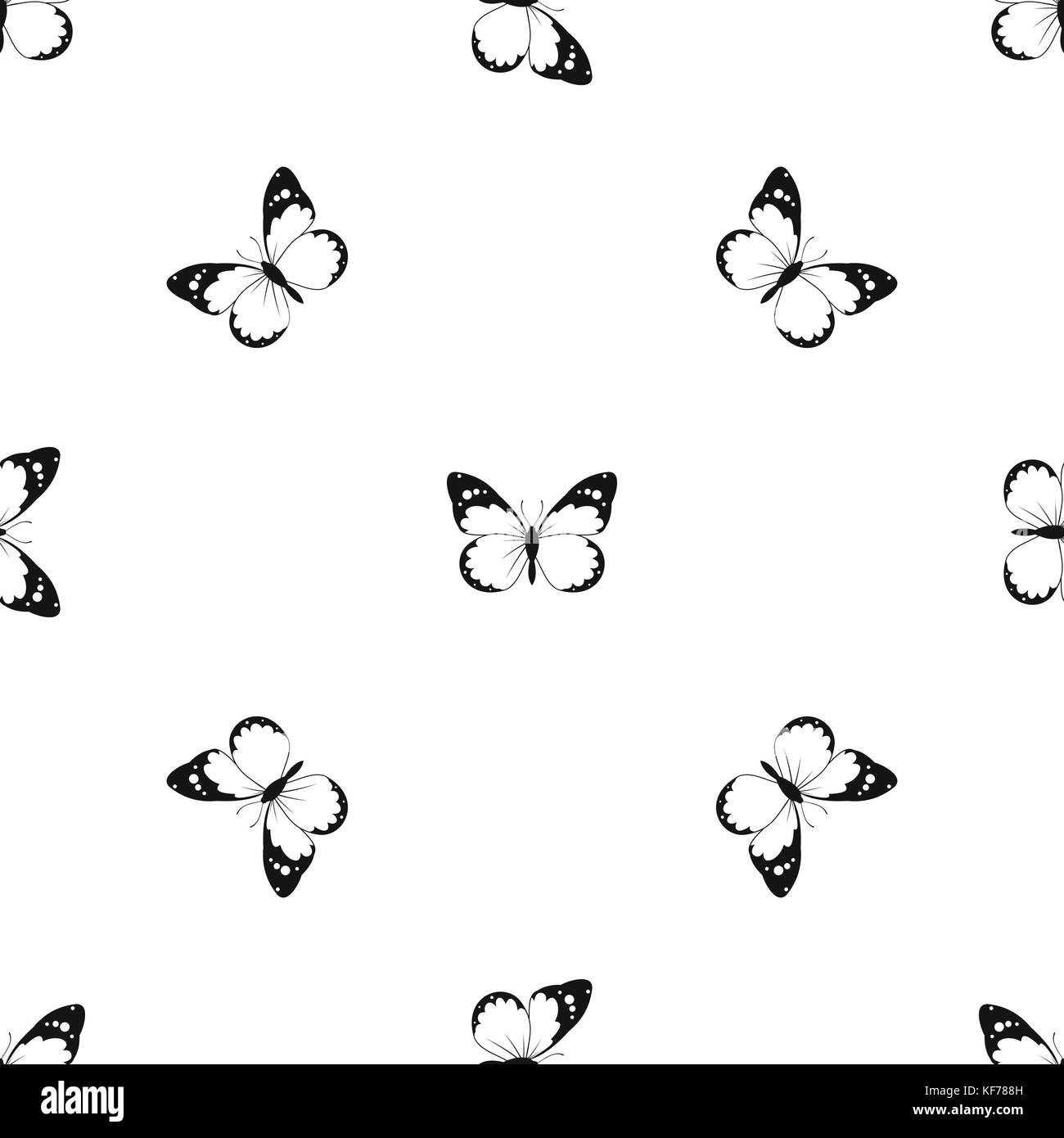 Butterfly pattern seamless black Stock Vector Image & Art - Alamy
