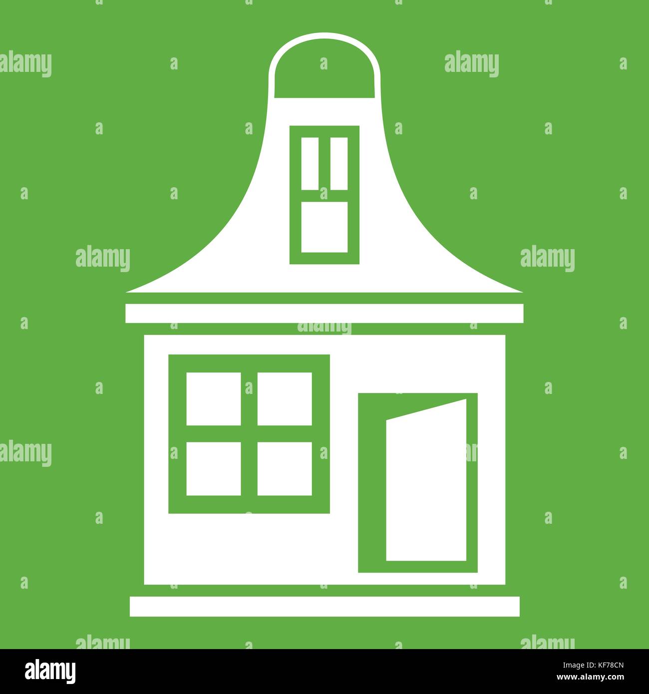 Small house icon green Stock Vector Image & Art - Alamy