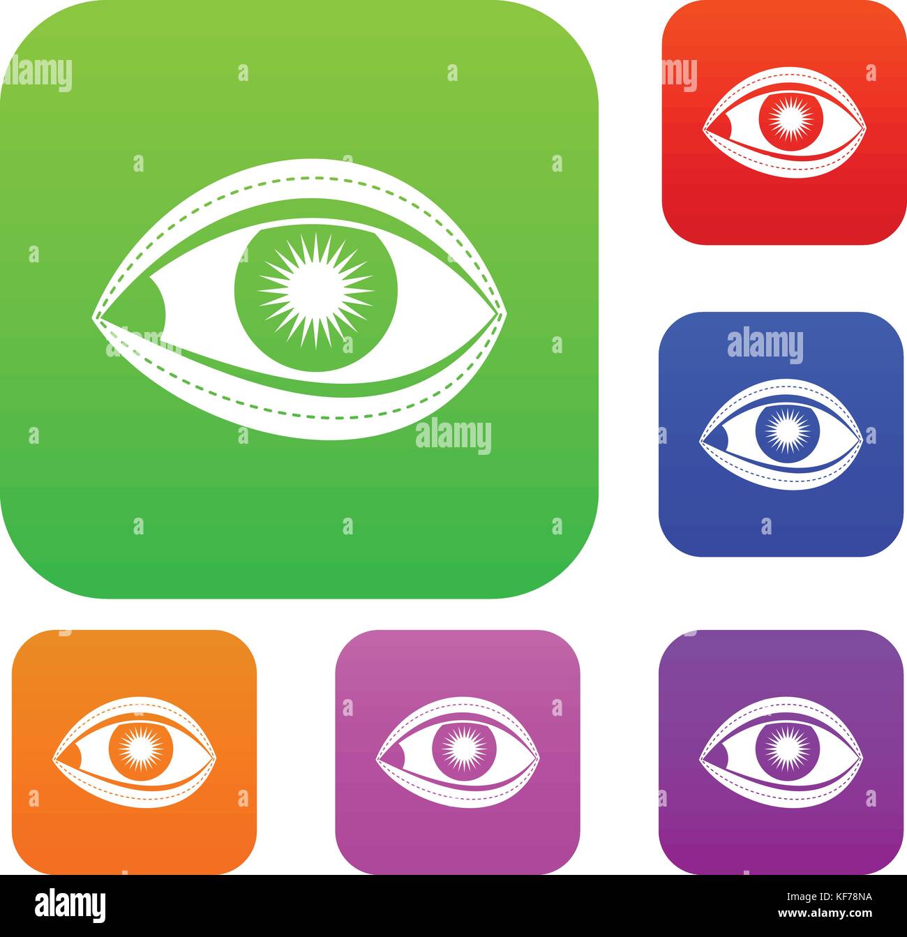 Plastic surgery of eye set color collection Stock Vector Image & Art ...