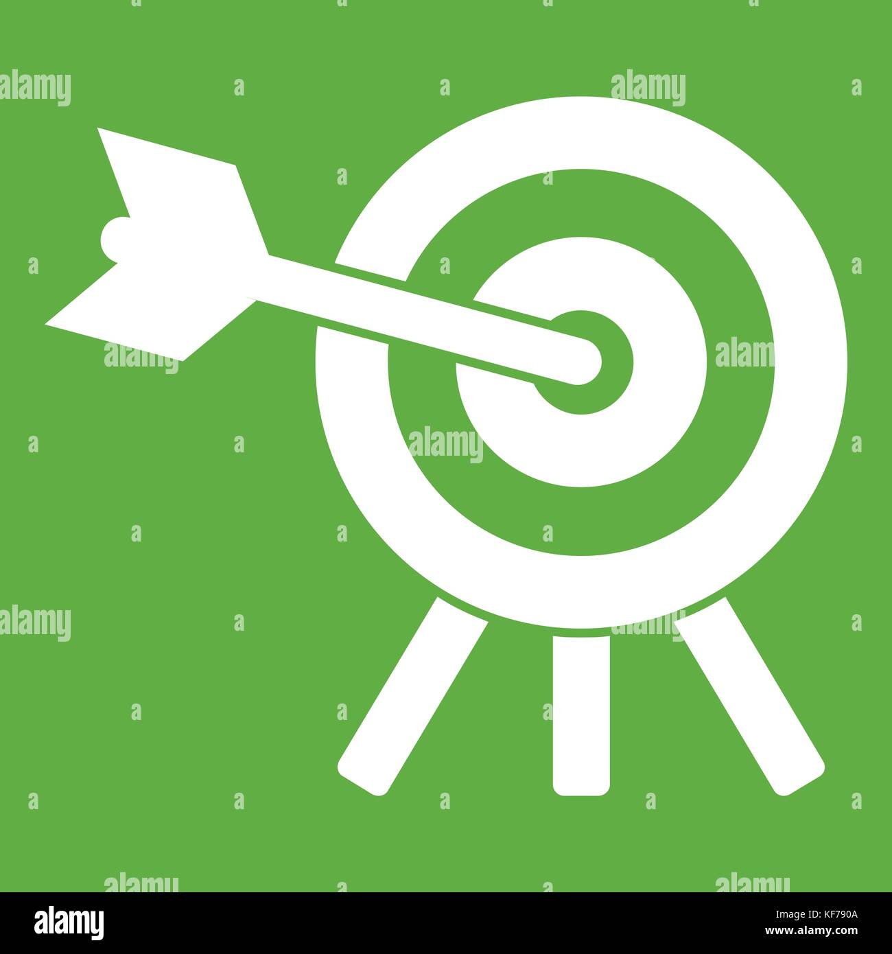 Arrow hit the target icon green Stock Vector Image & Art - Alamy