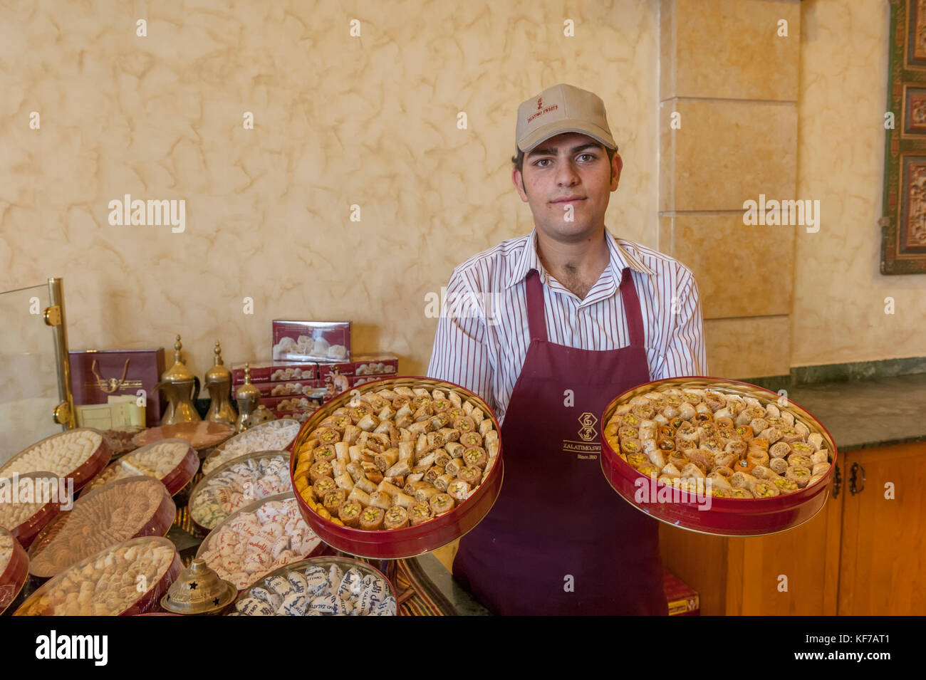 Zalatimo Sweet Shop, Amman, Jordan Stock Photo