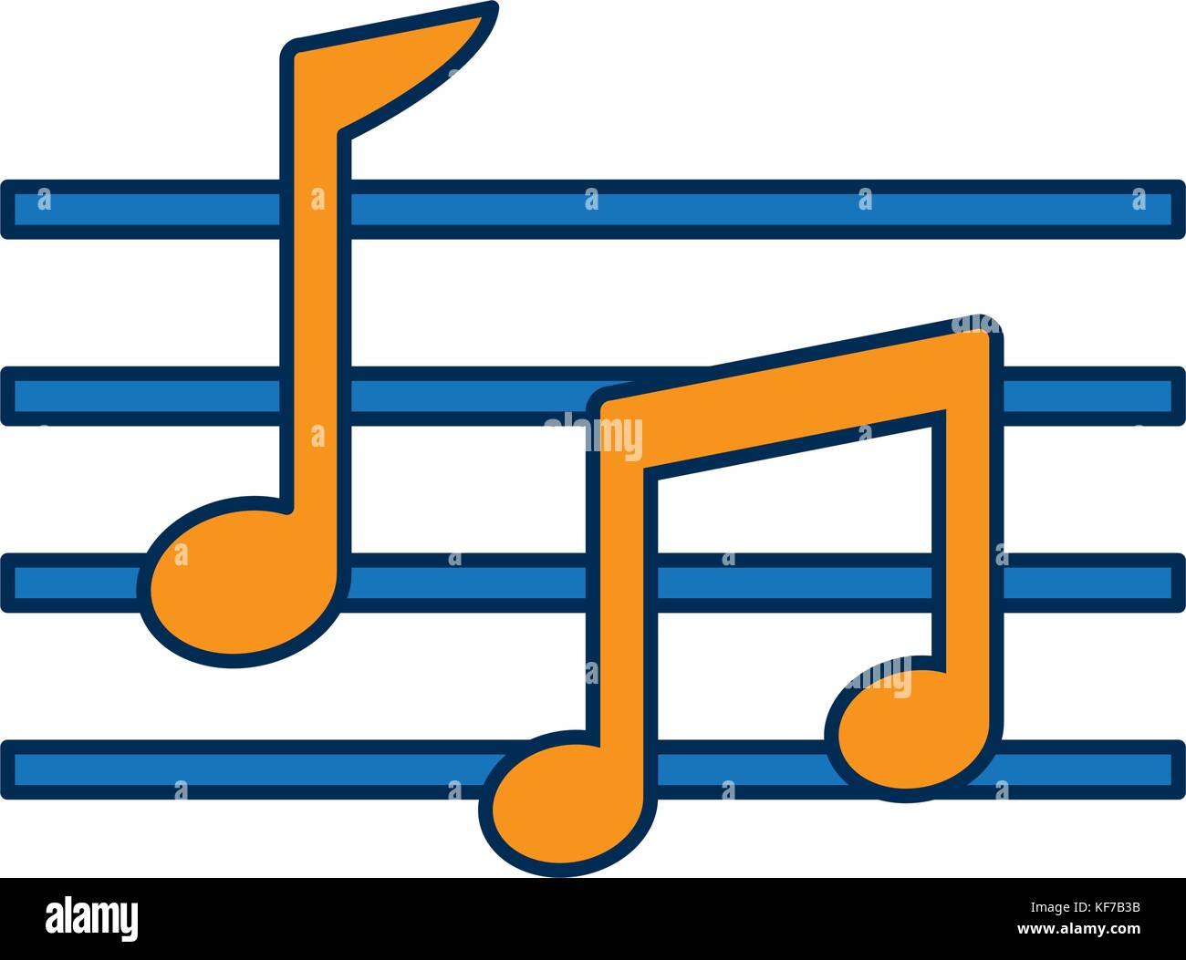 musical notes icon over white background vector illustration Stock ...