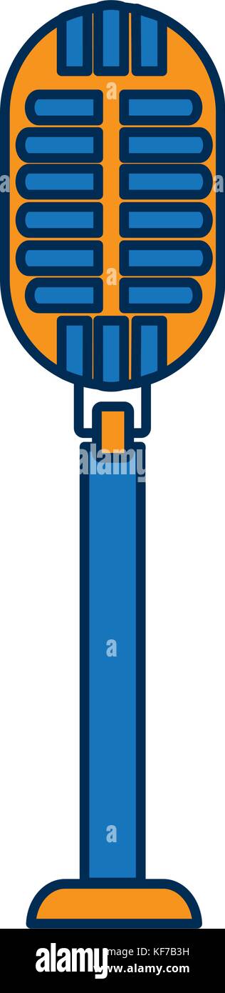retro microphone icon over white background vector illustration Stock ...