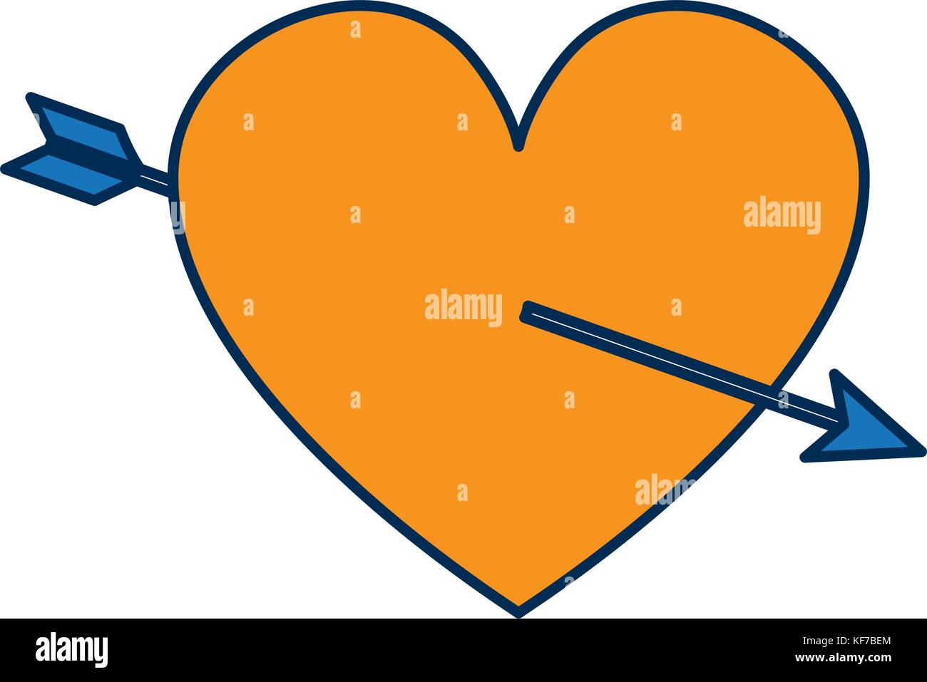 arrowed heart icon over white background vector illustration Stock ...