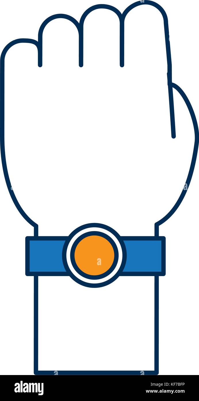 human hand with icon over white background vector illustration Stock ...