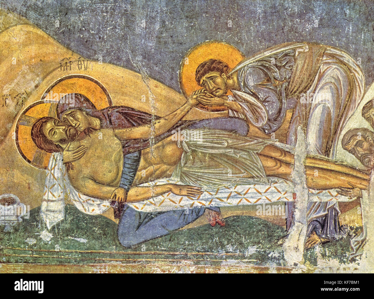 Republic of Macedonia  Gorno Nerezi Church of St Panteleimon - Fresco 1164 - Pity Stock Photo