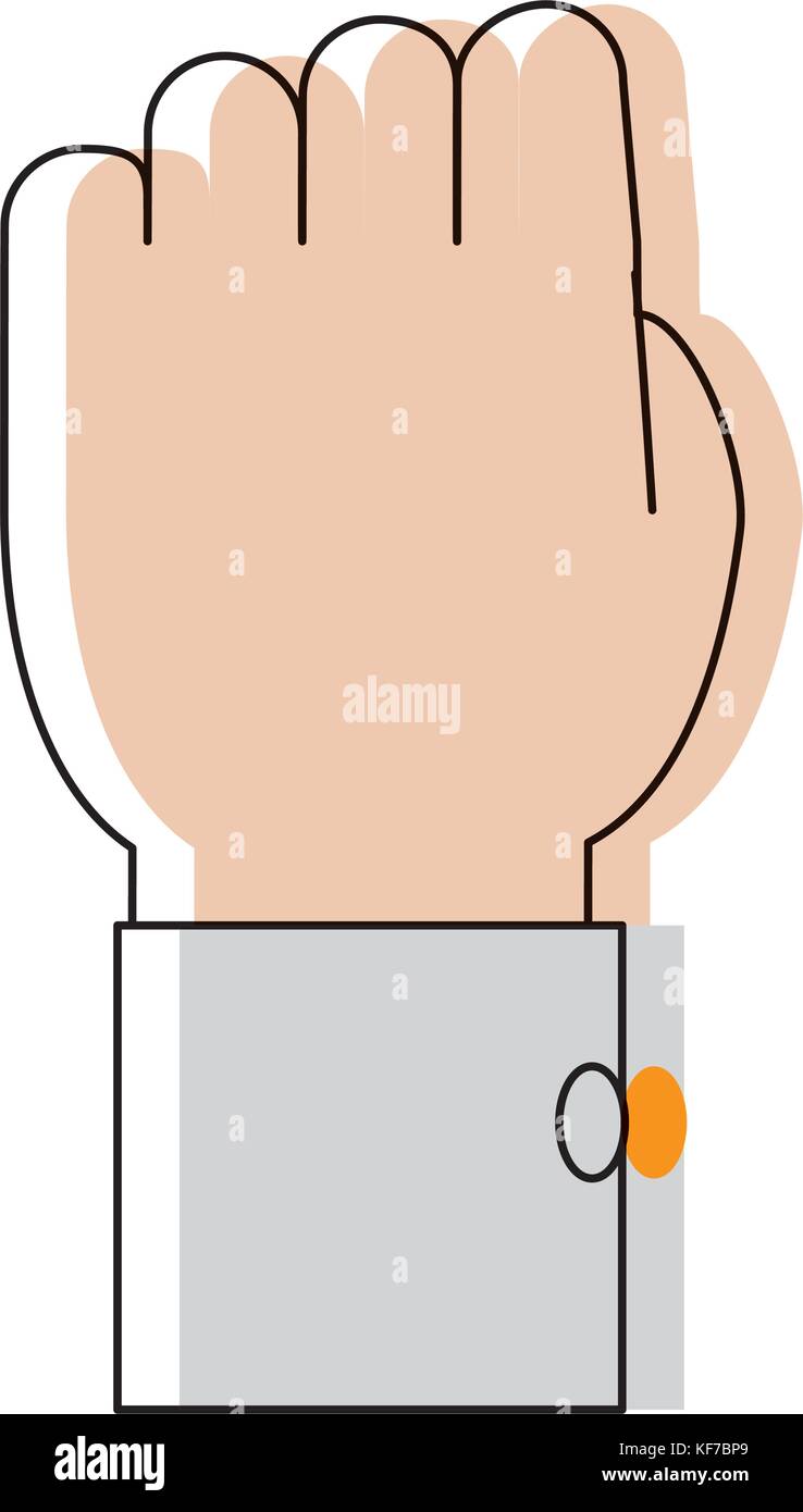 human hand with icon over white background vector illustration Stock ...