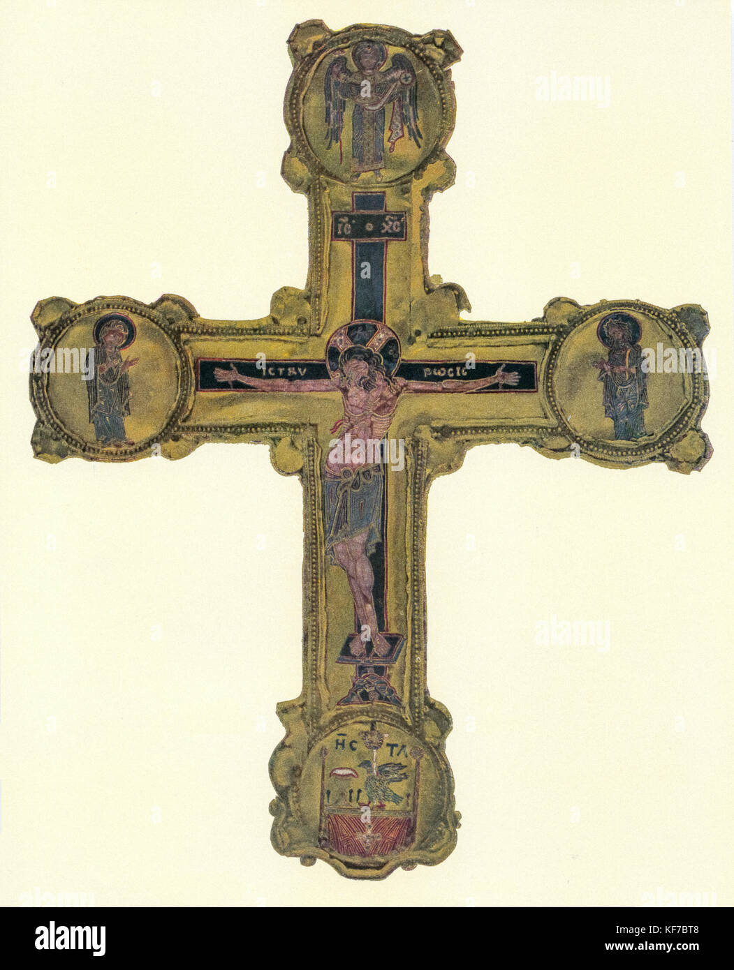 Italy Calabria Cosenza - Cross relic - enamel paint - XII century Stock Photo