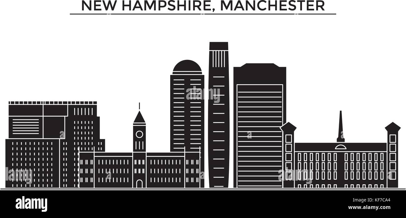 Manchester new hampshire skyline Stock Vector Images Alamy