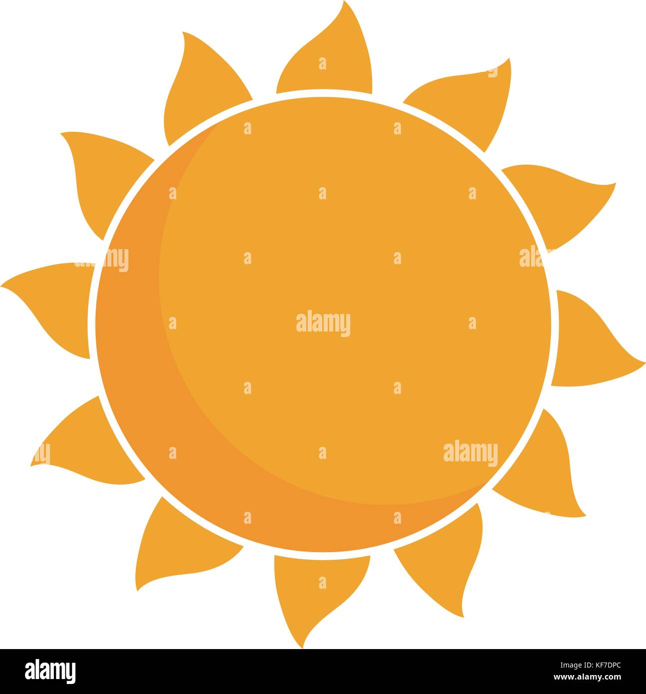 sun icon over white background vector illustration Stock Vector Image ...