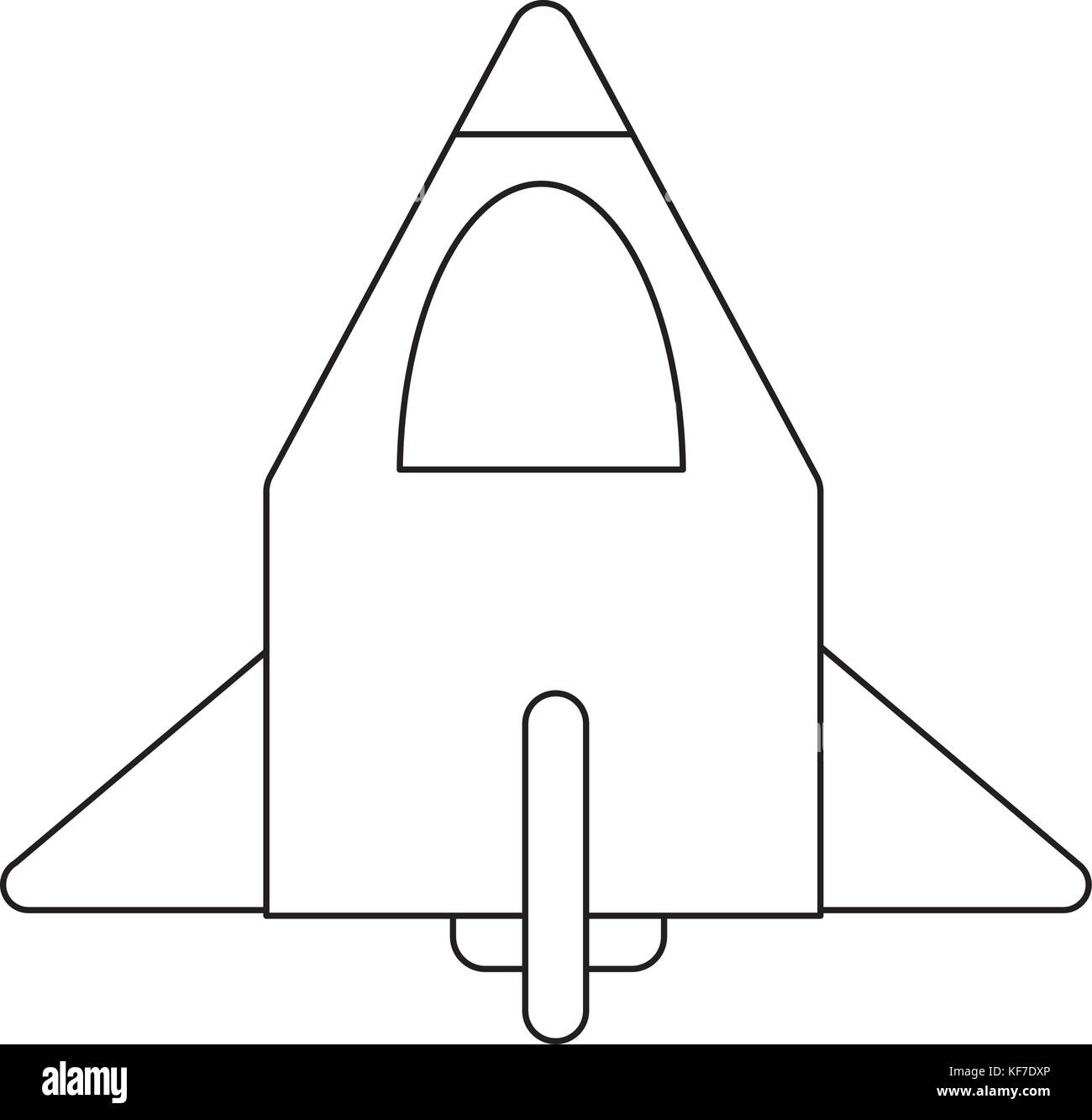 space rocket icon over white background vector illustration Stock ...