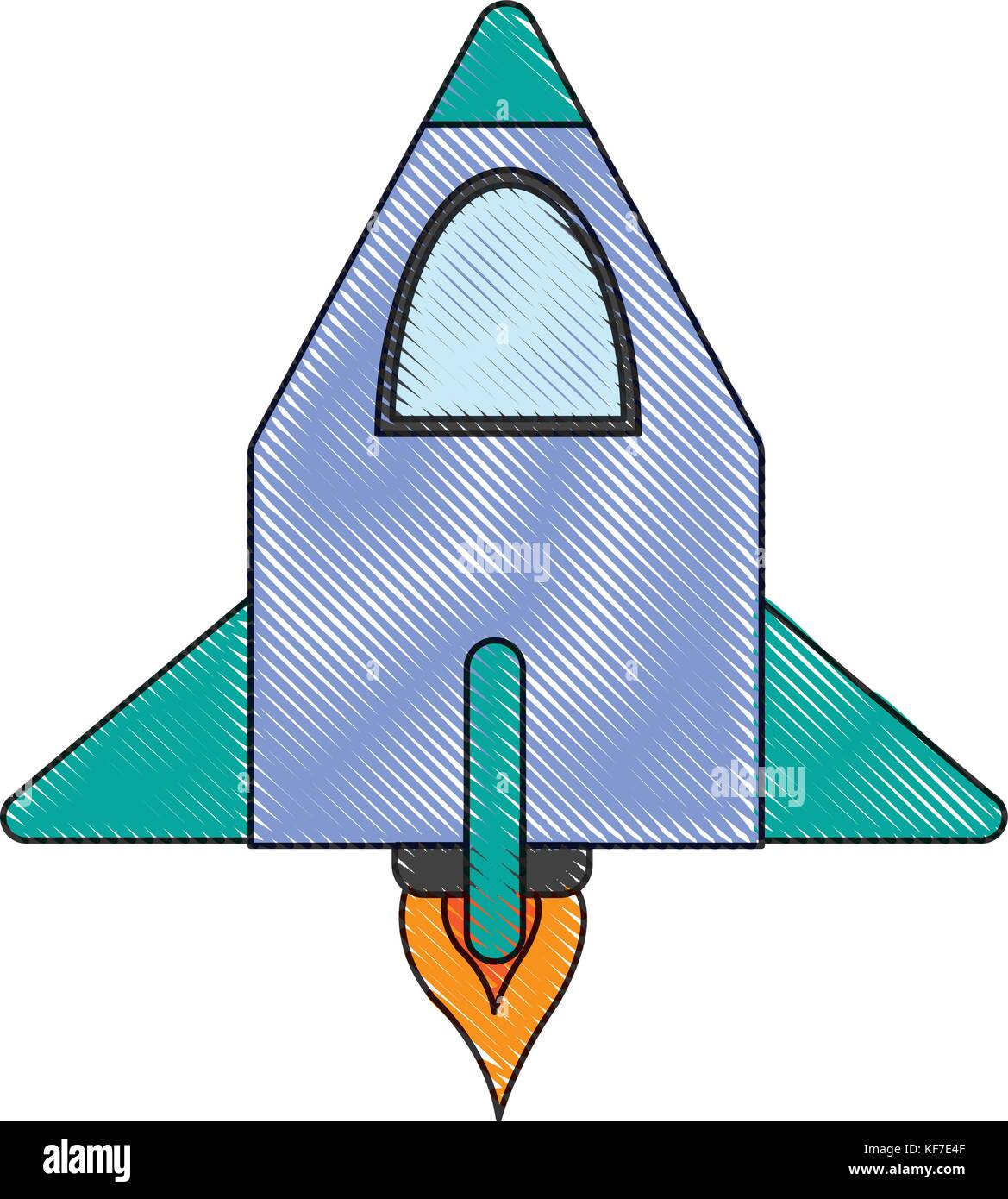 space rocket icon over white background vector illustration Stock ...