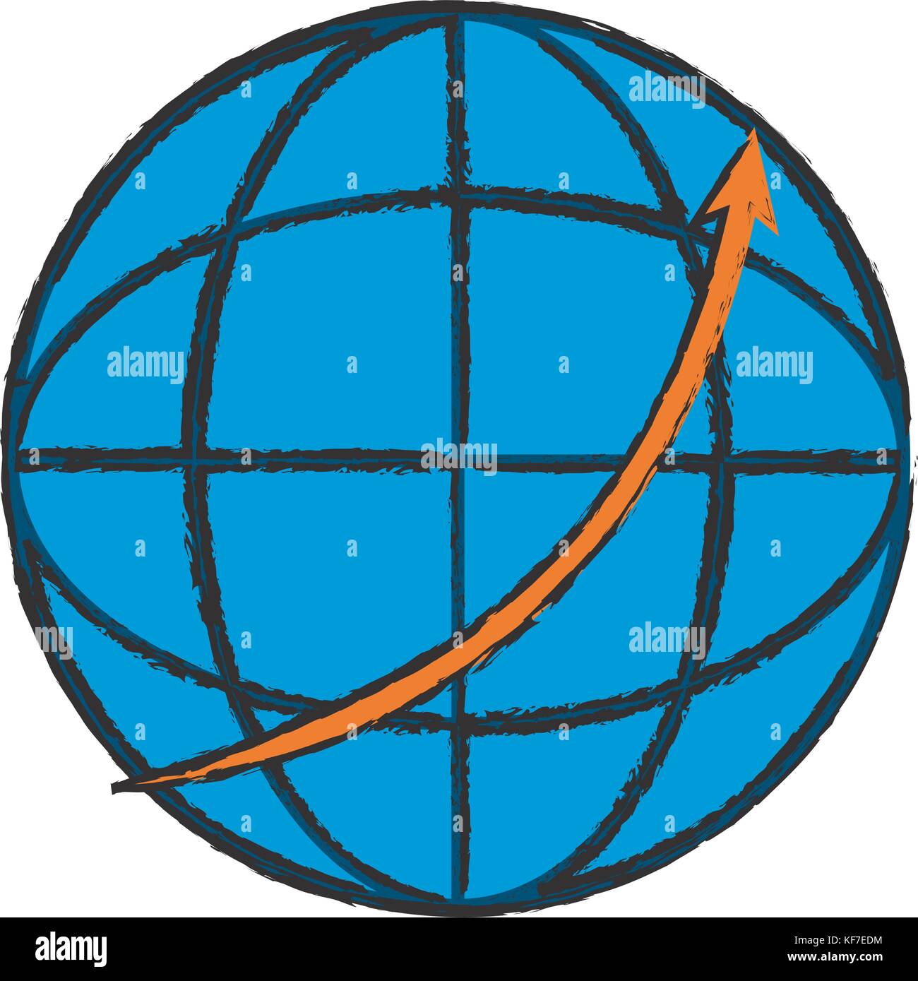 global sphere icon over white background vector illustration Stock ...