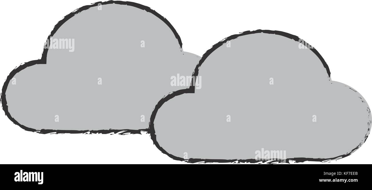 clouds icon over white background vector illustration Stock Vector ...