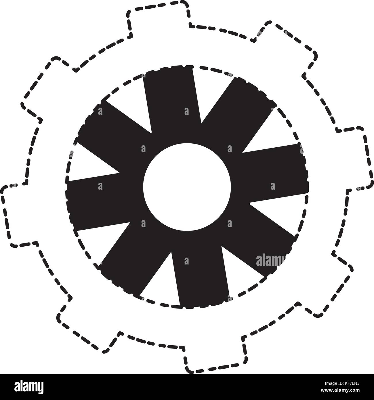 gear icon over white background vector illustration Stock Vector Image ...
